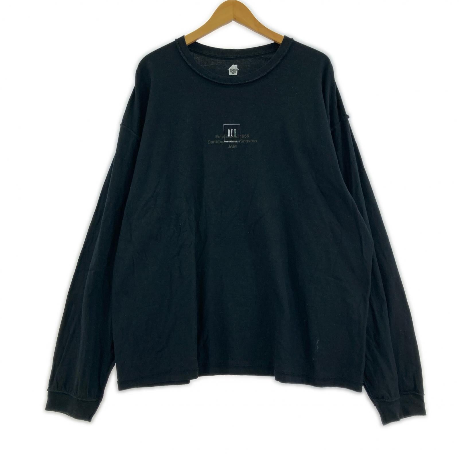 長袖Tシャツ ISNESS MUSIC DUB EST L/SLEEVE T/F LSカットソー ブラック フリー ブラック