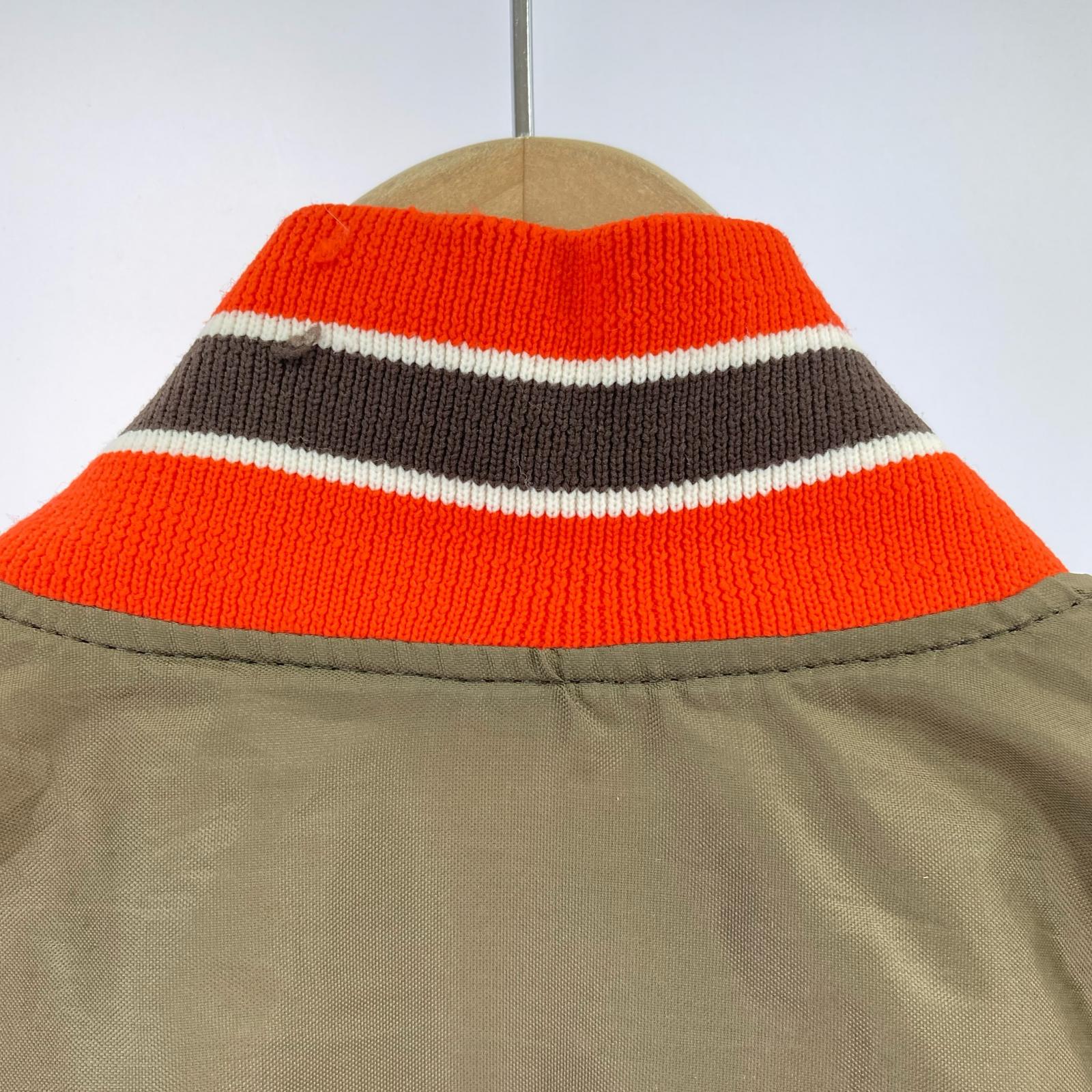 ジャケット DeLONG BROWNS ナイロンジャケット USA製 茶 (L) L ブラウン