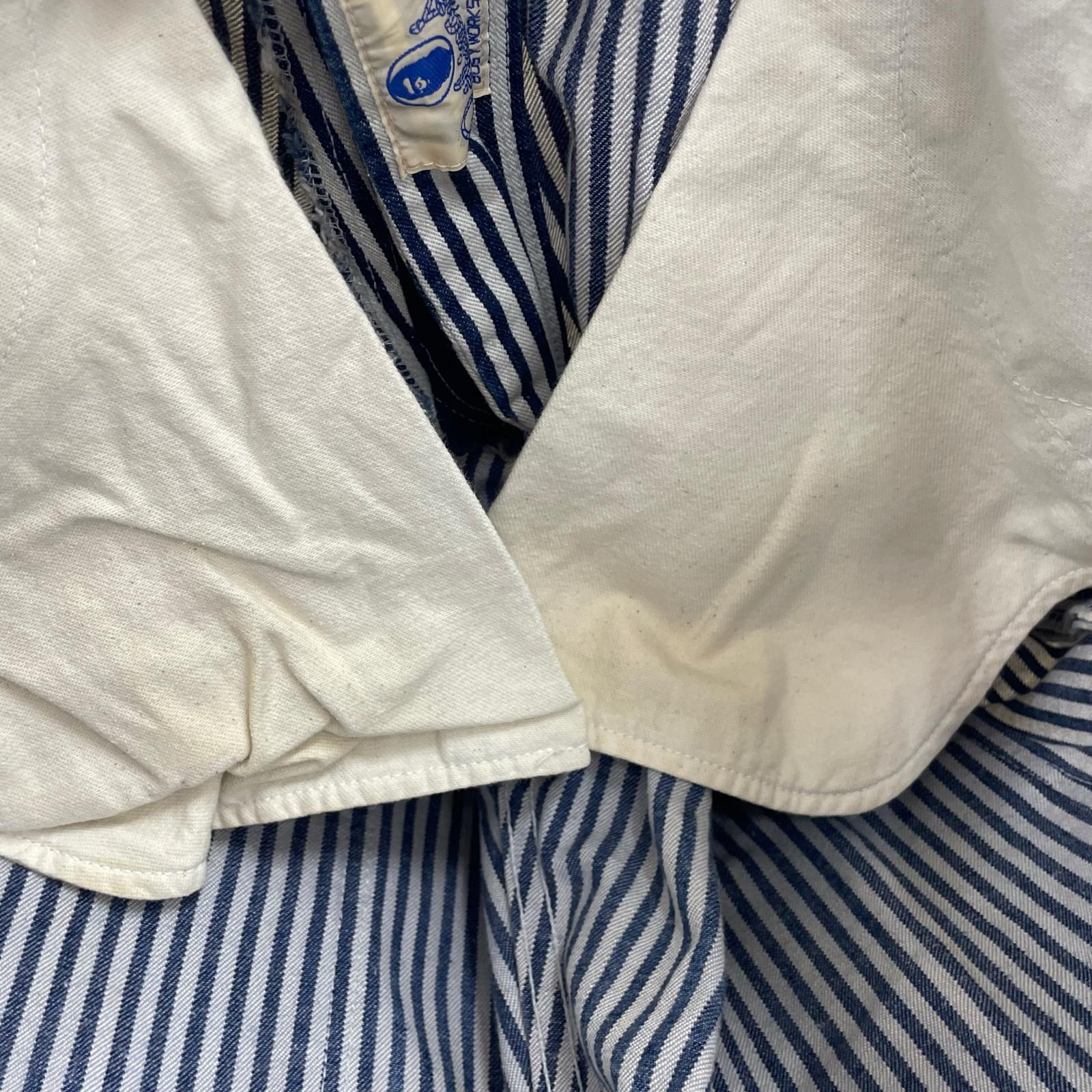 パンツ 00s ヒッコリーストライプ柄 ペインターパンツ (L) 白 L ホワイト