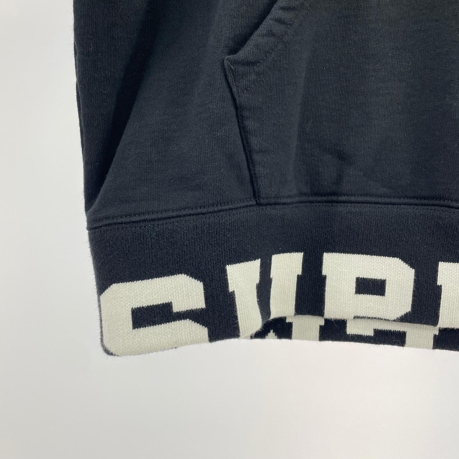 パーカー 21SS Cropped Logos Hooded Sweatshirt BLK M ブラック