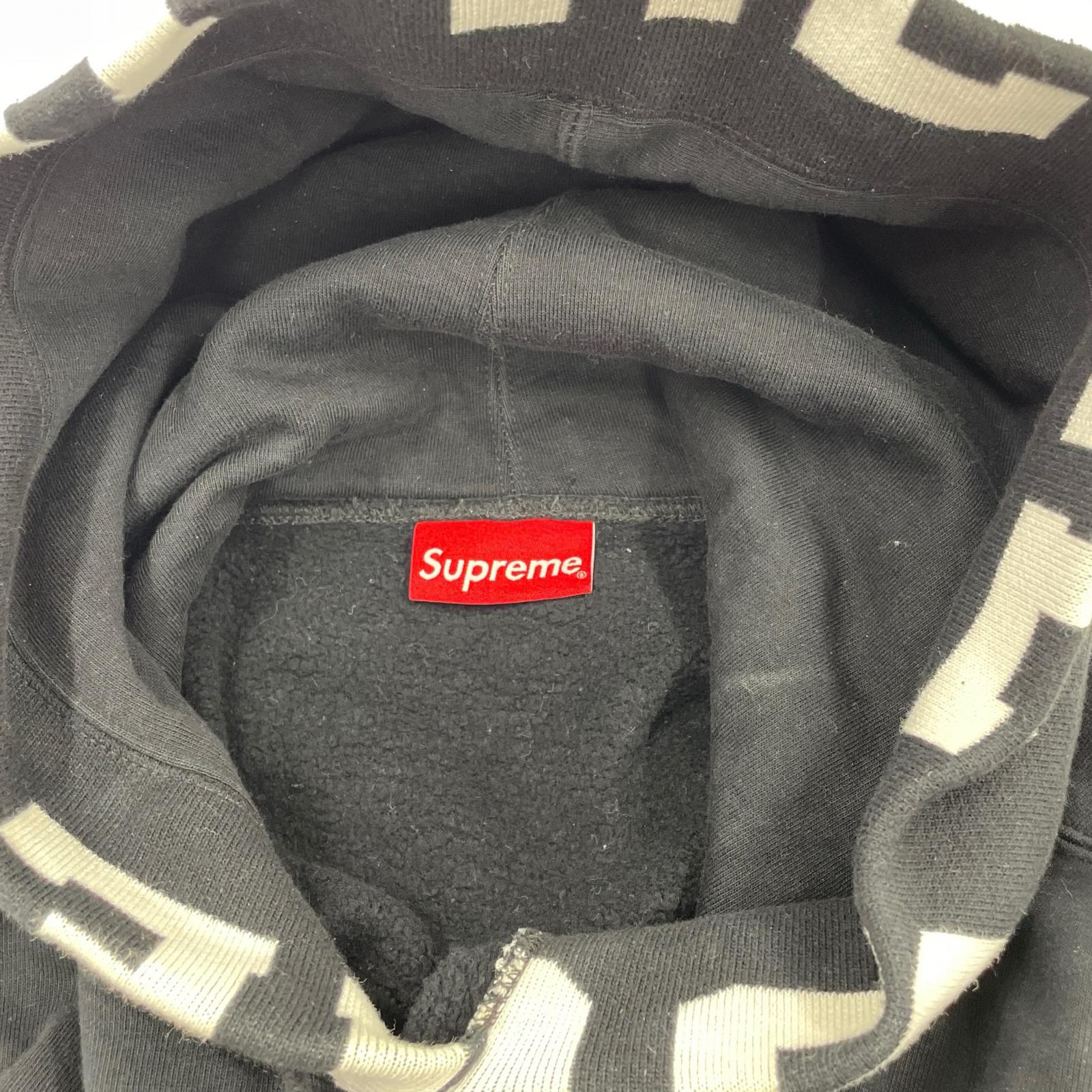 パーカー 21SS Cropped Logos Hooded Sweatshirt BLK M ブラック