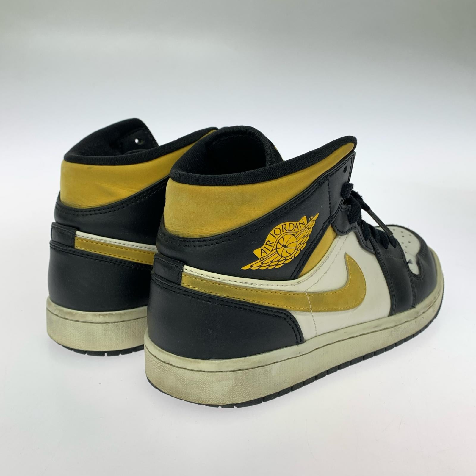 スニーカー Air Jordan 1 Mid (25cm) 554724-177 White/Pollen-Black 25cm (US7 UK6 1/2 EU40)