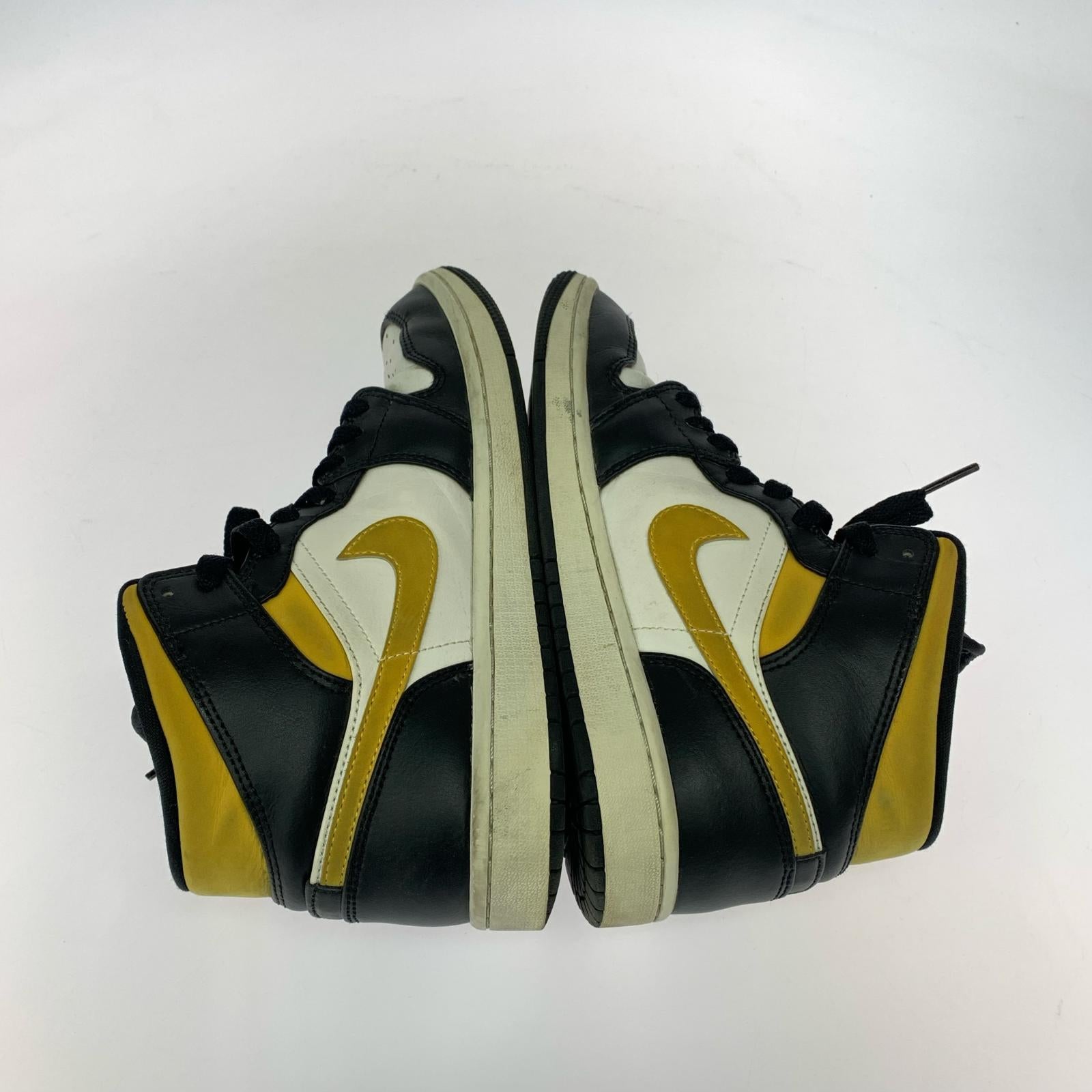 スニーカー Air Jordan 1 Mid (25cm) 554724-177 White/Pollen-Black 25cm (US7 UK6 1/2 EU40)