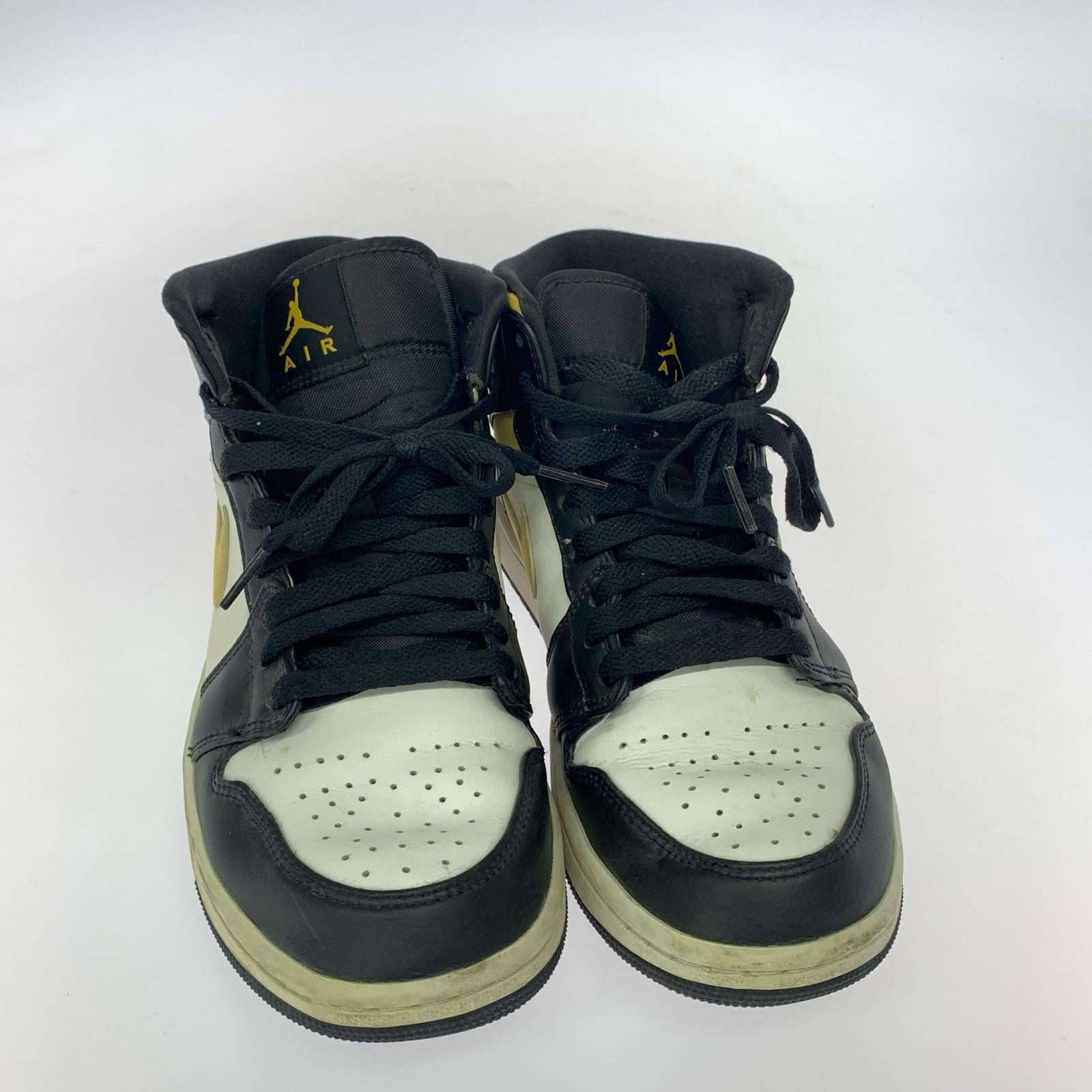 スニーカー Air Jordan 1 Mid (25cm) 554724-177 White/Pollen-Black 25cm (US7 UK6 1/2 EU40)