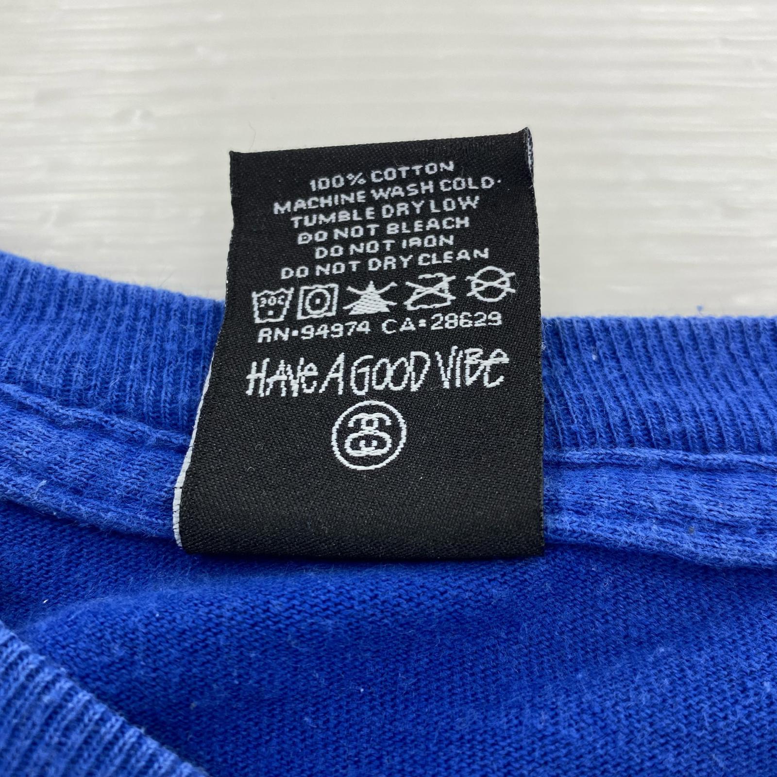 半袖Tシャツ STUSSY ワールドツアー S/S TEE 青 (L) L ブルー