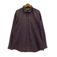 長袖シャツ yarn-dye work shirt M M パープル