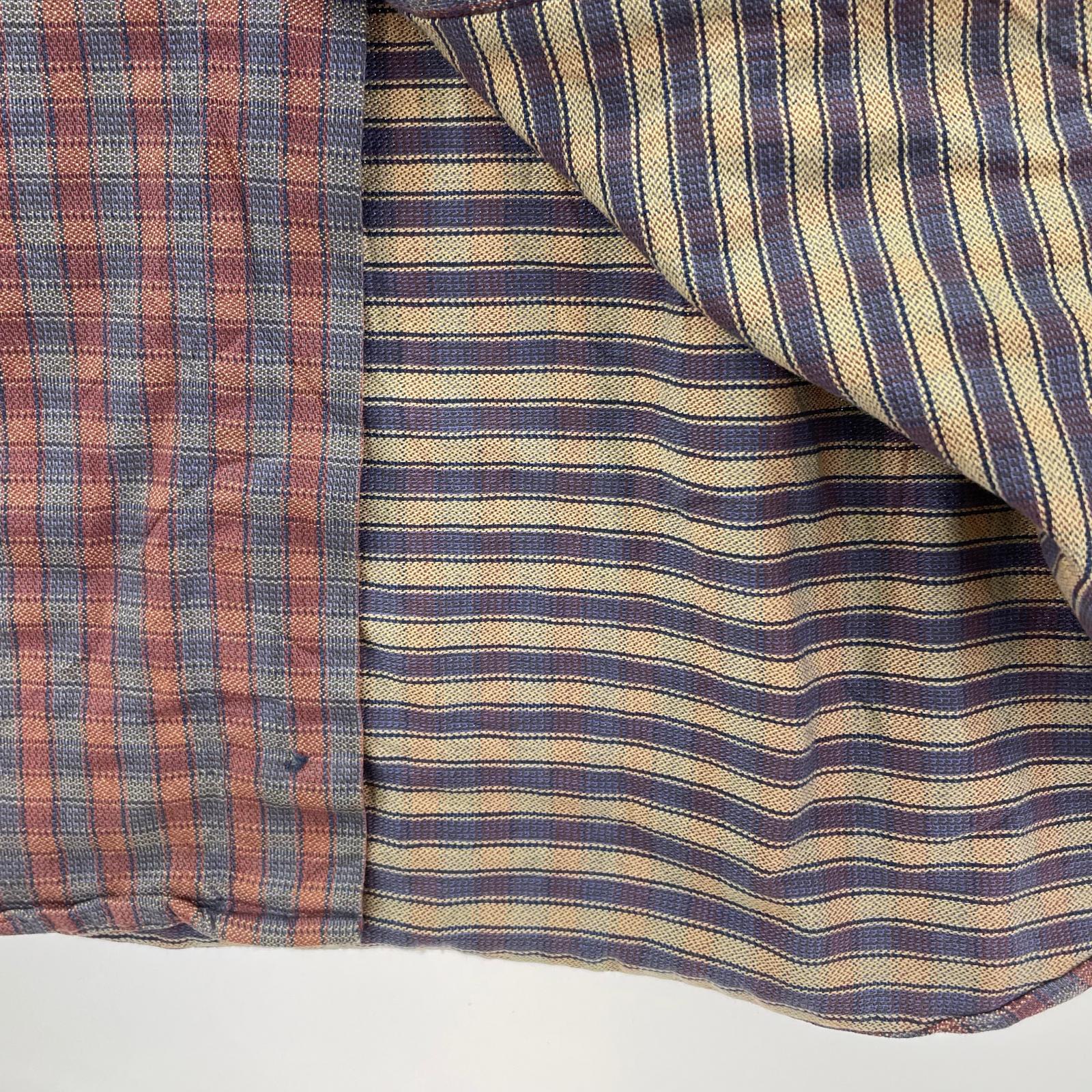 長袖シャツ yarn-dye work shirt M M パープル
