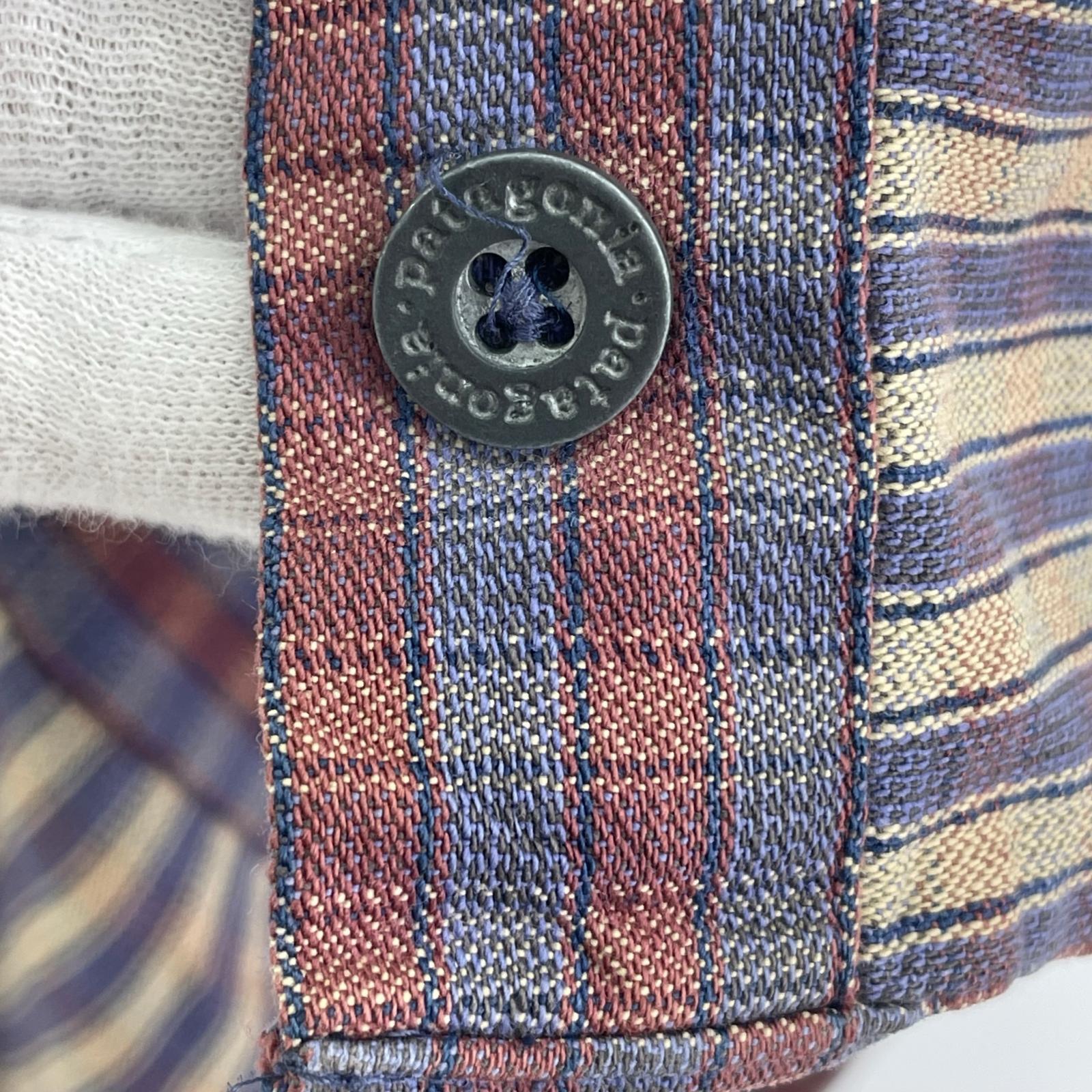 長袖シャツ yarn-dye work shirt M M パープル