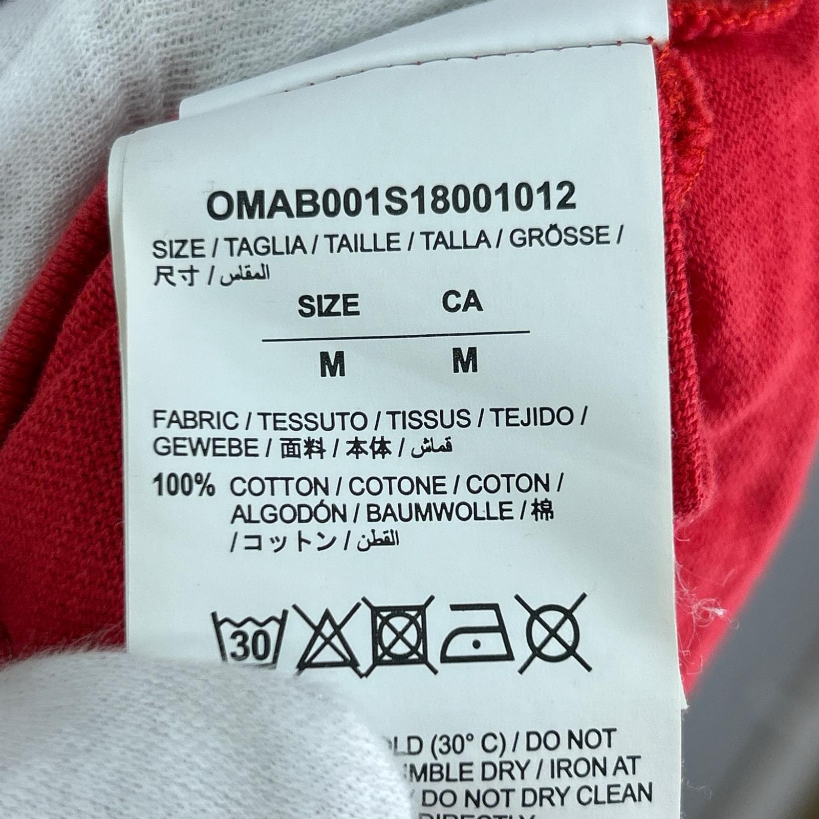 長袖Tシャツ OFF-WHITE DIAG MONALISA L/S TEE OMAB001S18001012 赤 (M) M レッド