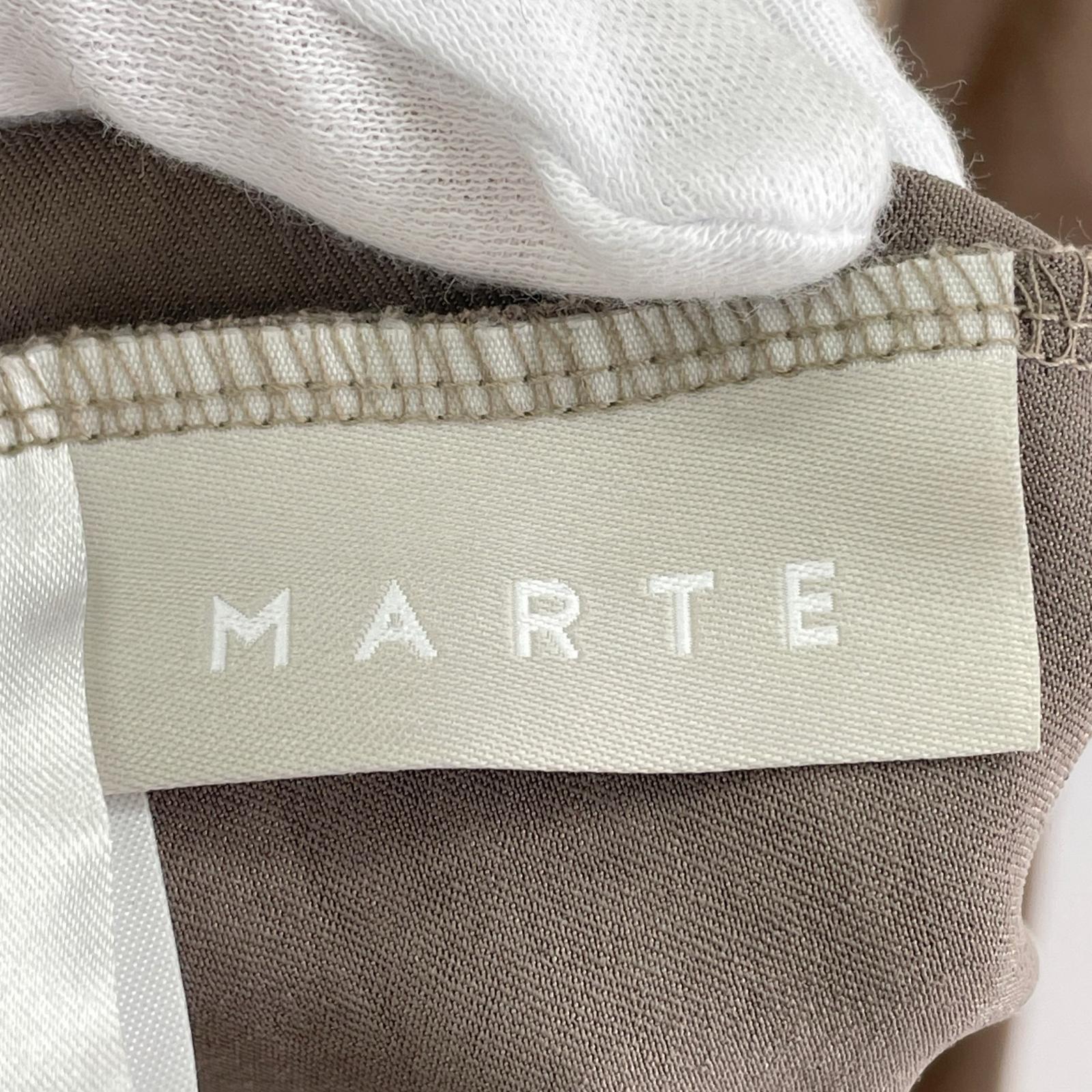 ワンピース MARTE バンドカラー フレア ワンピ-ス ベージュ