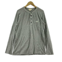 長袖Tシャツ DIESEL ヘンリーネックTシャツ LGY ポケットロゴ M グレー
