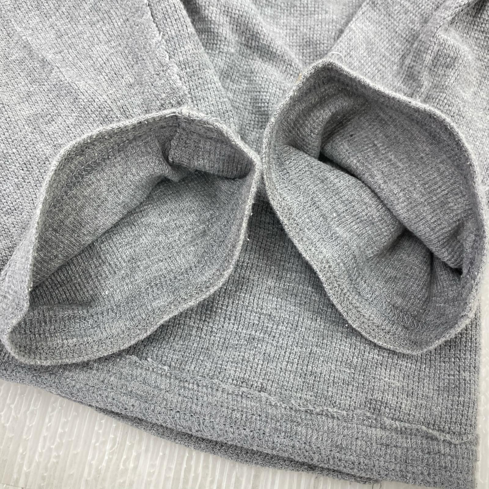 長袖Tシャツ DIESEL ヘンリーネックTシャツ LGY ポケットロゴ M グレー