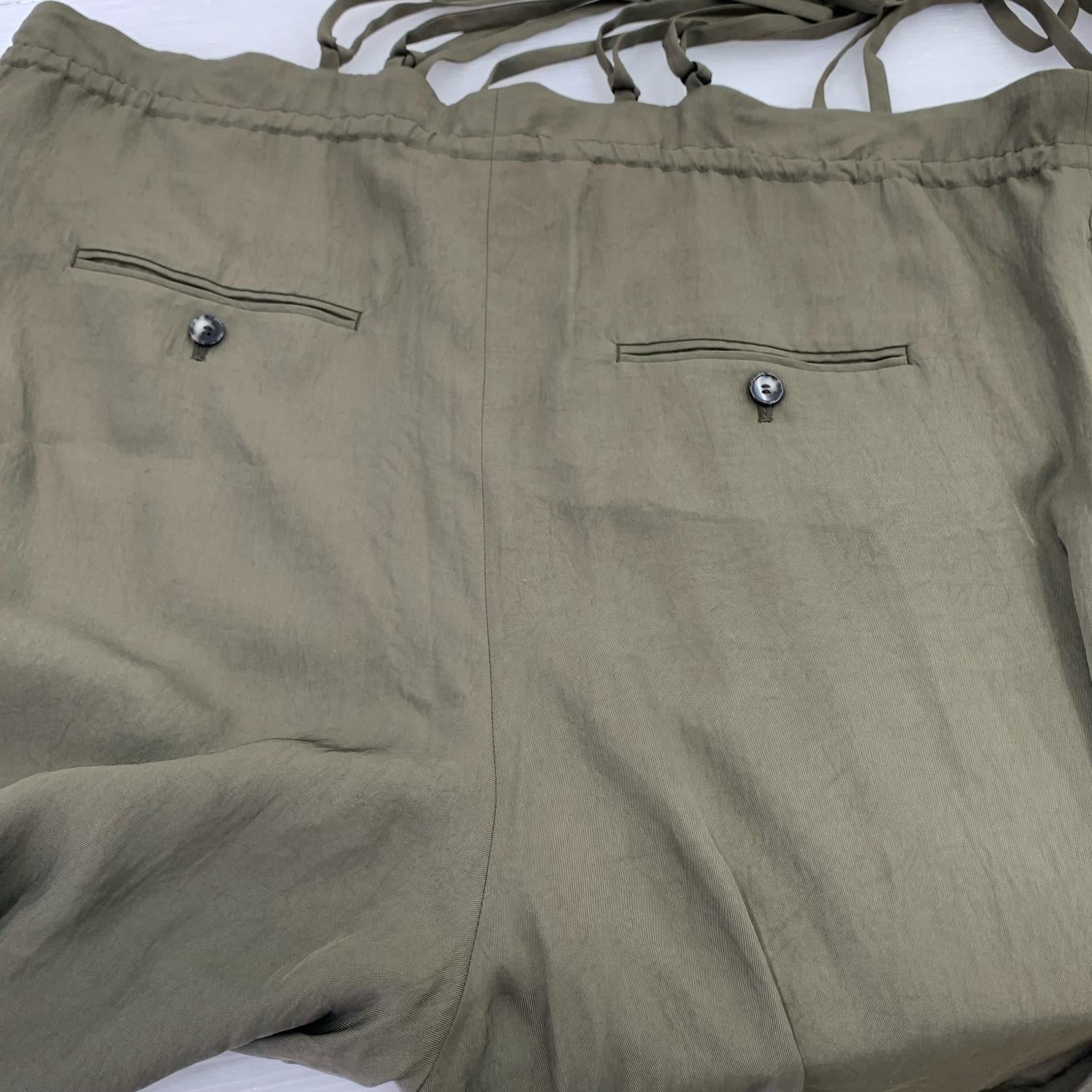 サロペット ACETATE BRIGHT TWILL SALOPETTE 38 カーキ