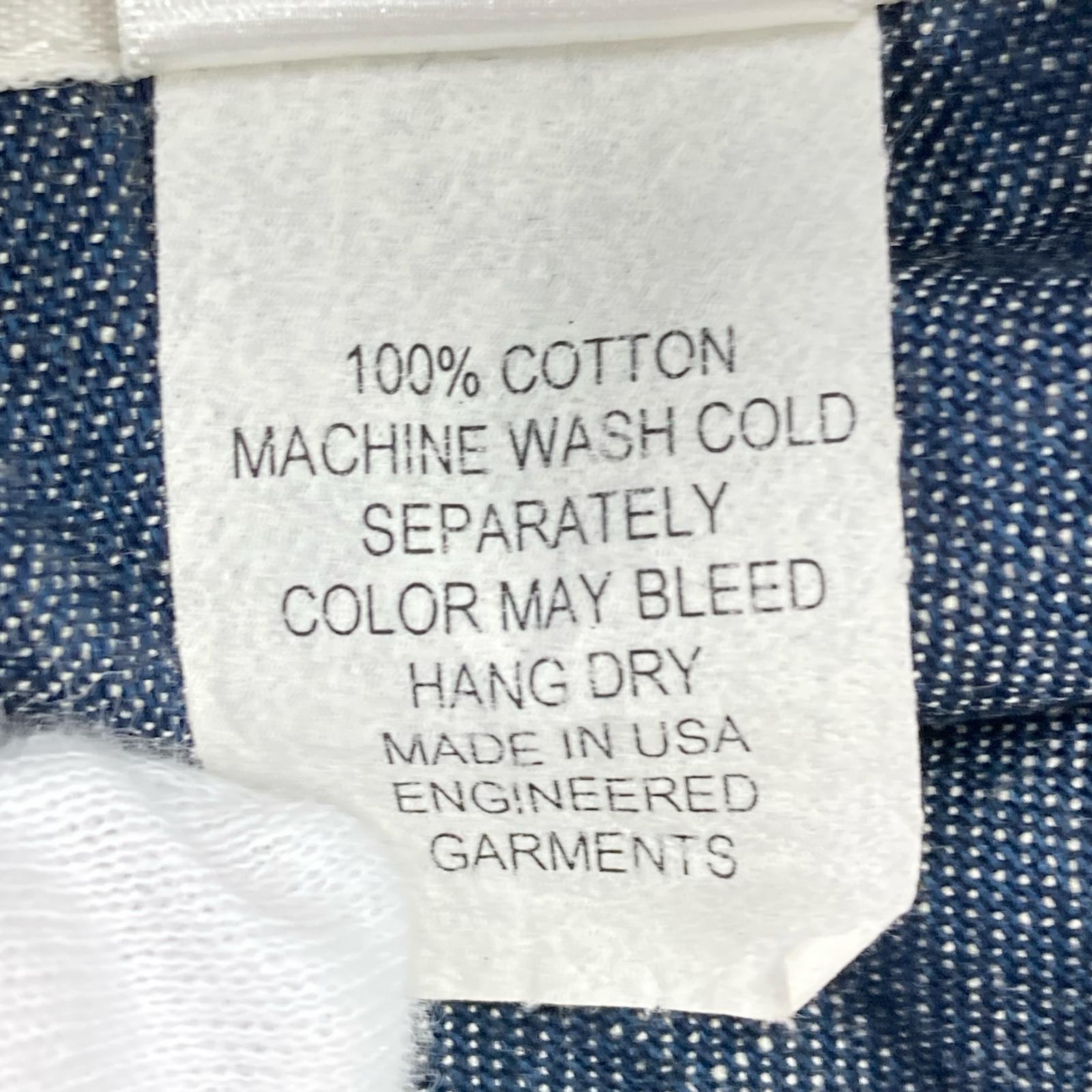 長袖シャツ Engineered Garments デニムベスト 紺 (S) S