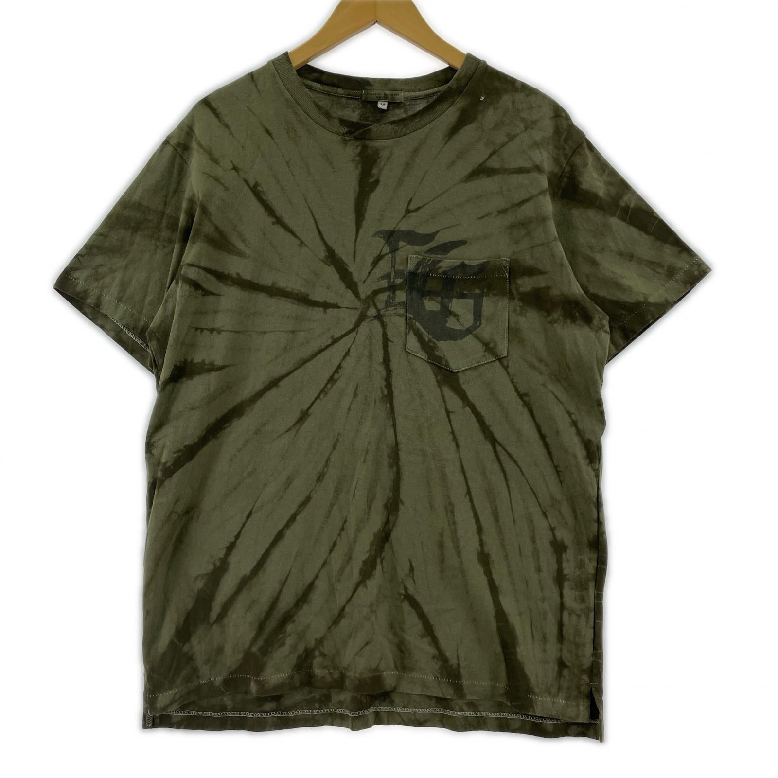 半袖Tシャツ Engineered Garments ポケット S/S TEE タイダイ染 緑 (M) M グリーン
