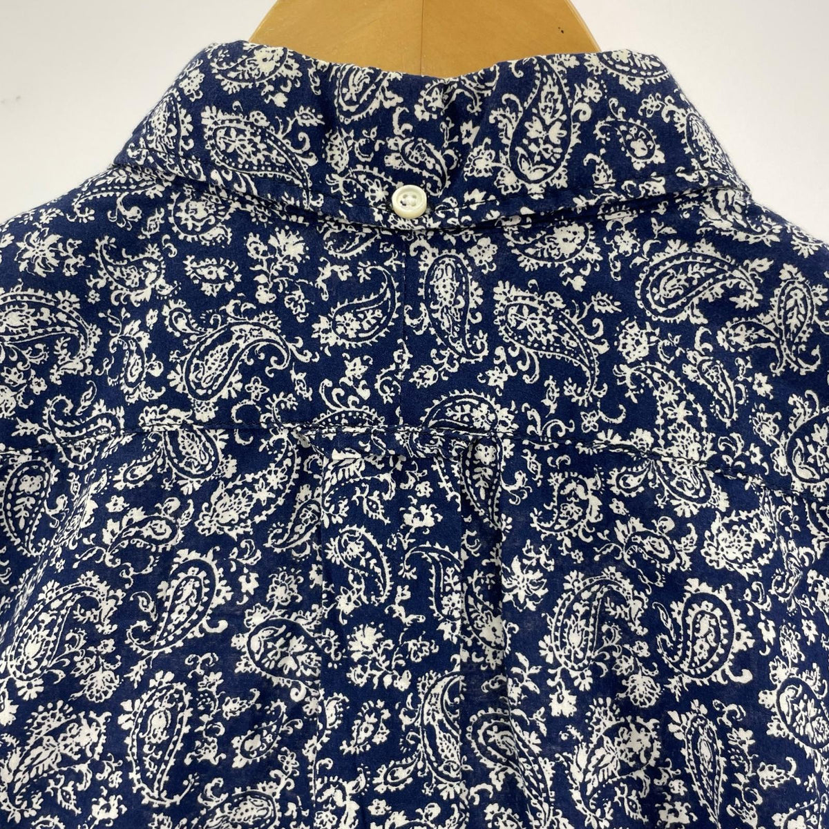 半袖シャツ Engineered Garments S/Sシャツ ペイズリー柄 紺 (S) S