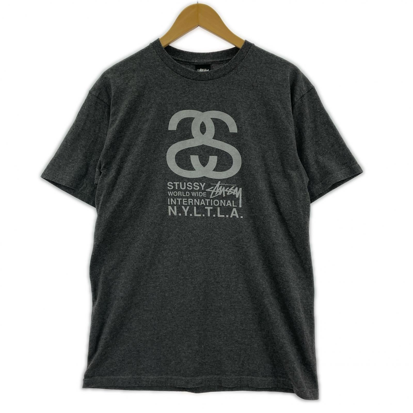 半袖Tシャツ STUSSY S/S TEE 黒タグ グレー (M) M グレー