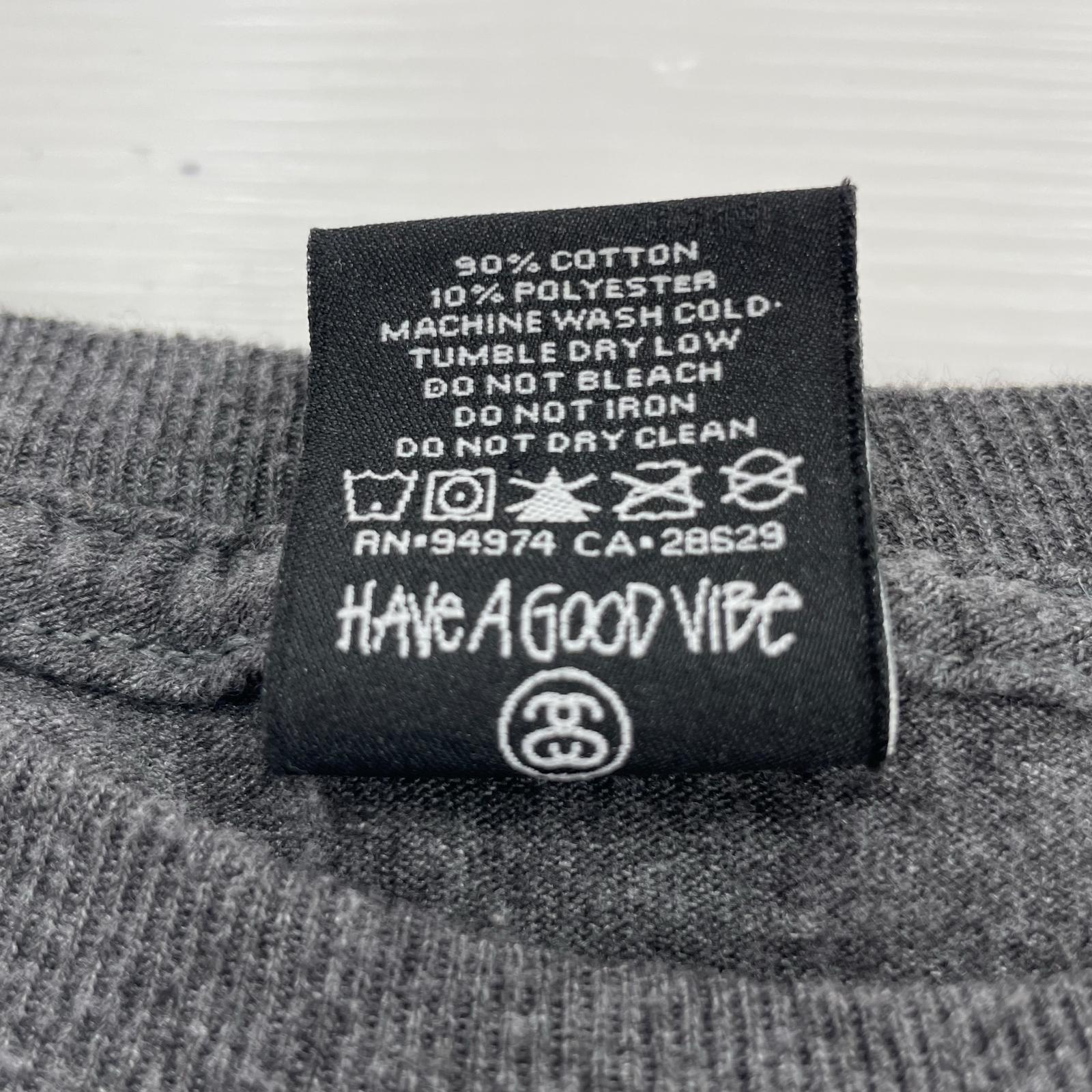 半袖Tシャツ STUSSY S/S TEE 黒タグ グレー (M) M グレー