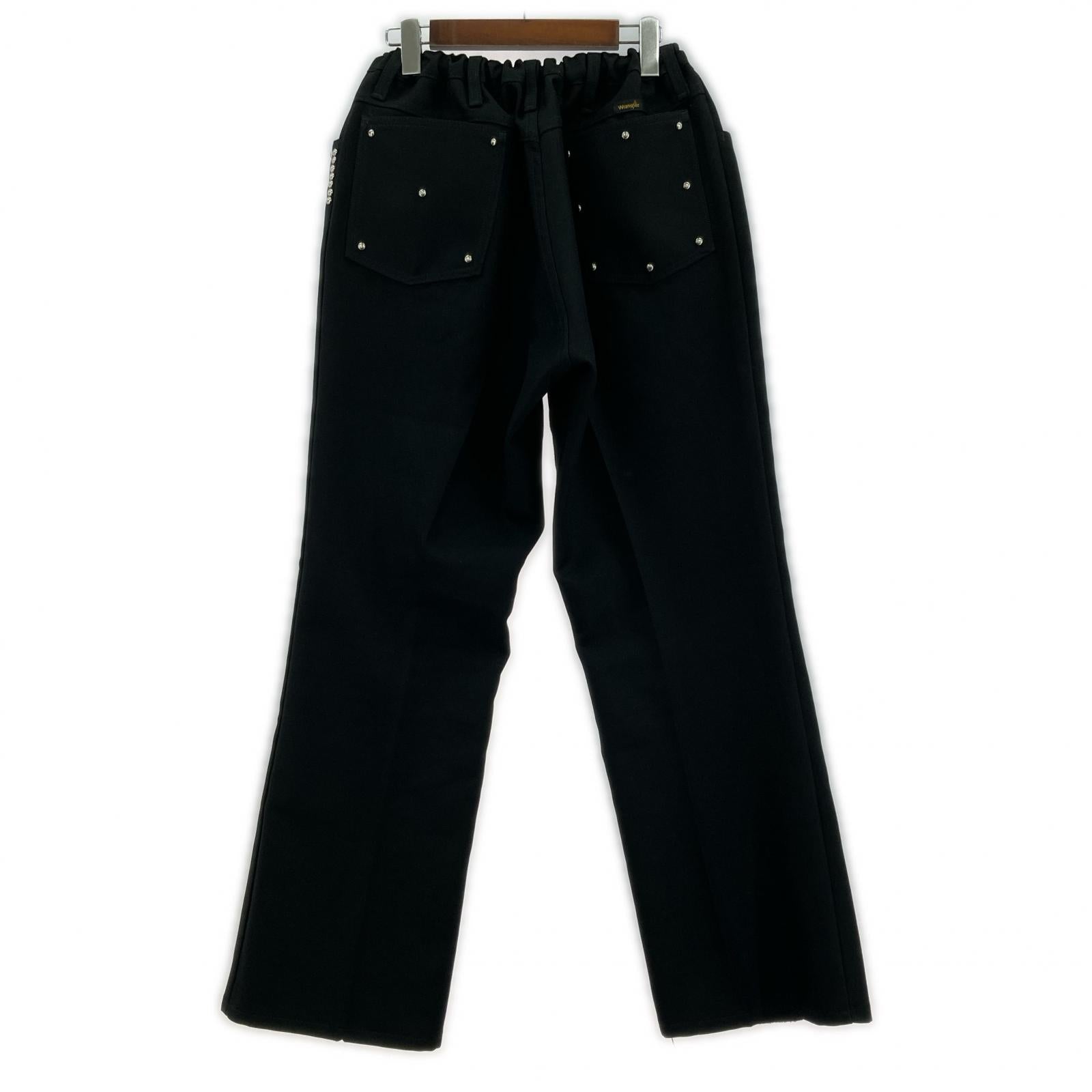 パンツ Wrangler DAMAGE DONE スタッズリメイク ランチャースラックス ブラック ブラック