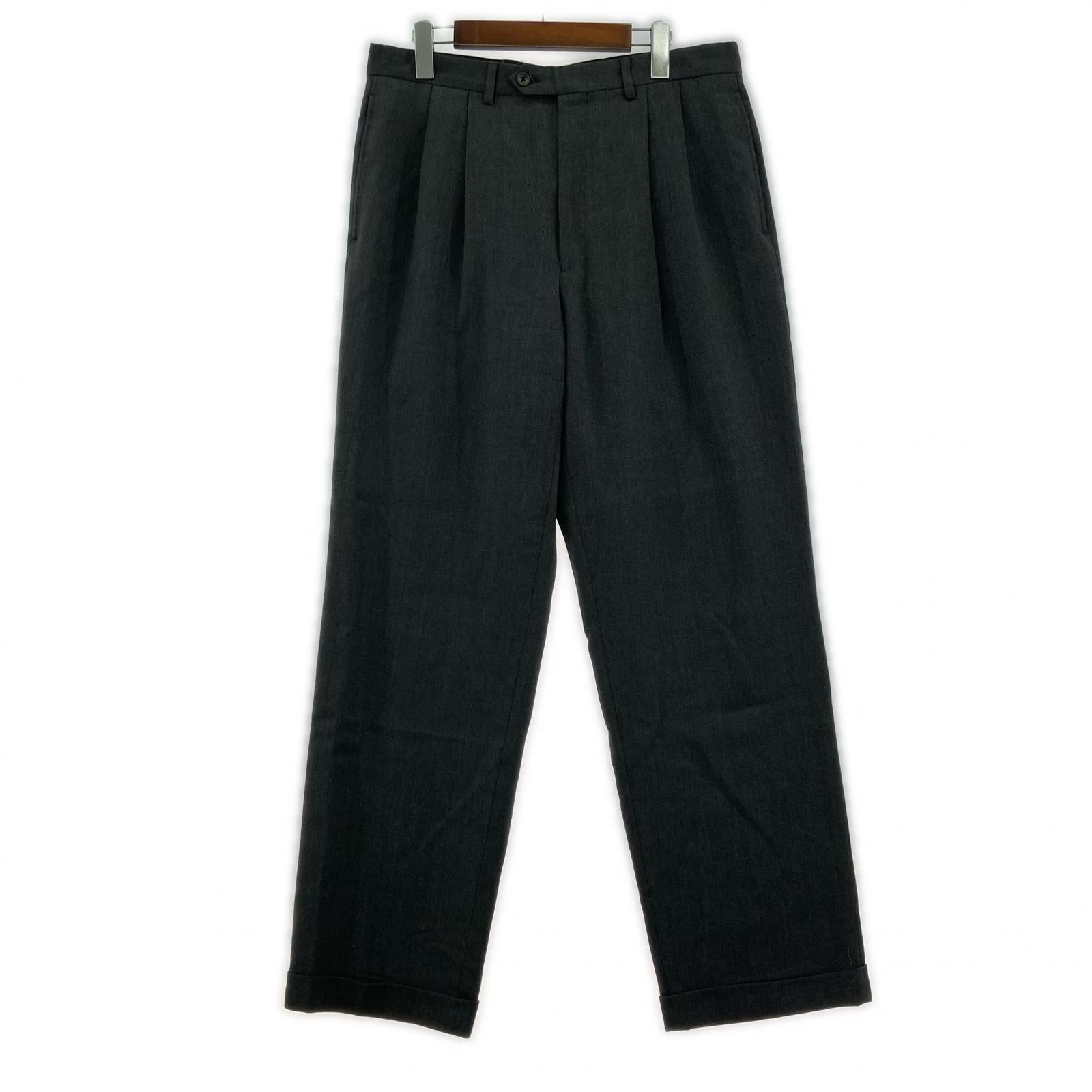 パンツ LAUREN RALPH LAUREN ウール2タックスラックス グレー グレー