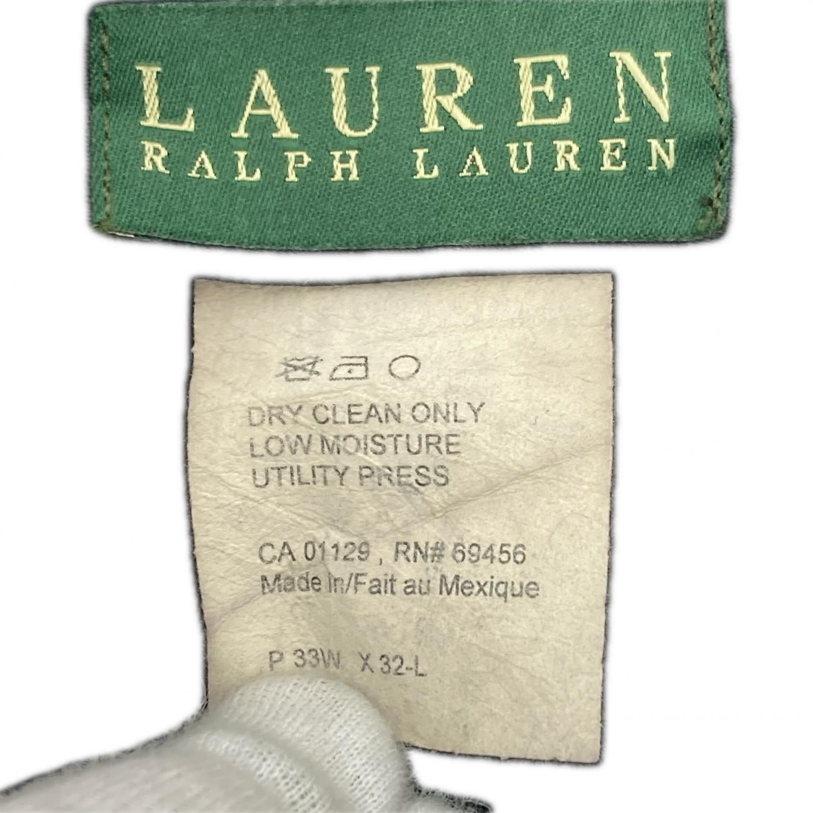 パンツ LAUREN RALPH LAUREN ウール2タックスラックス グレー グレー