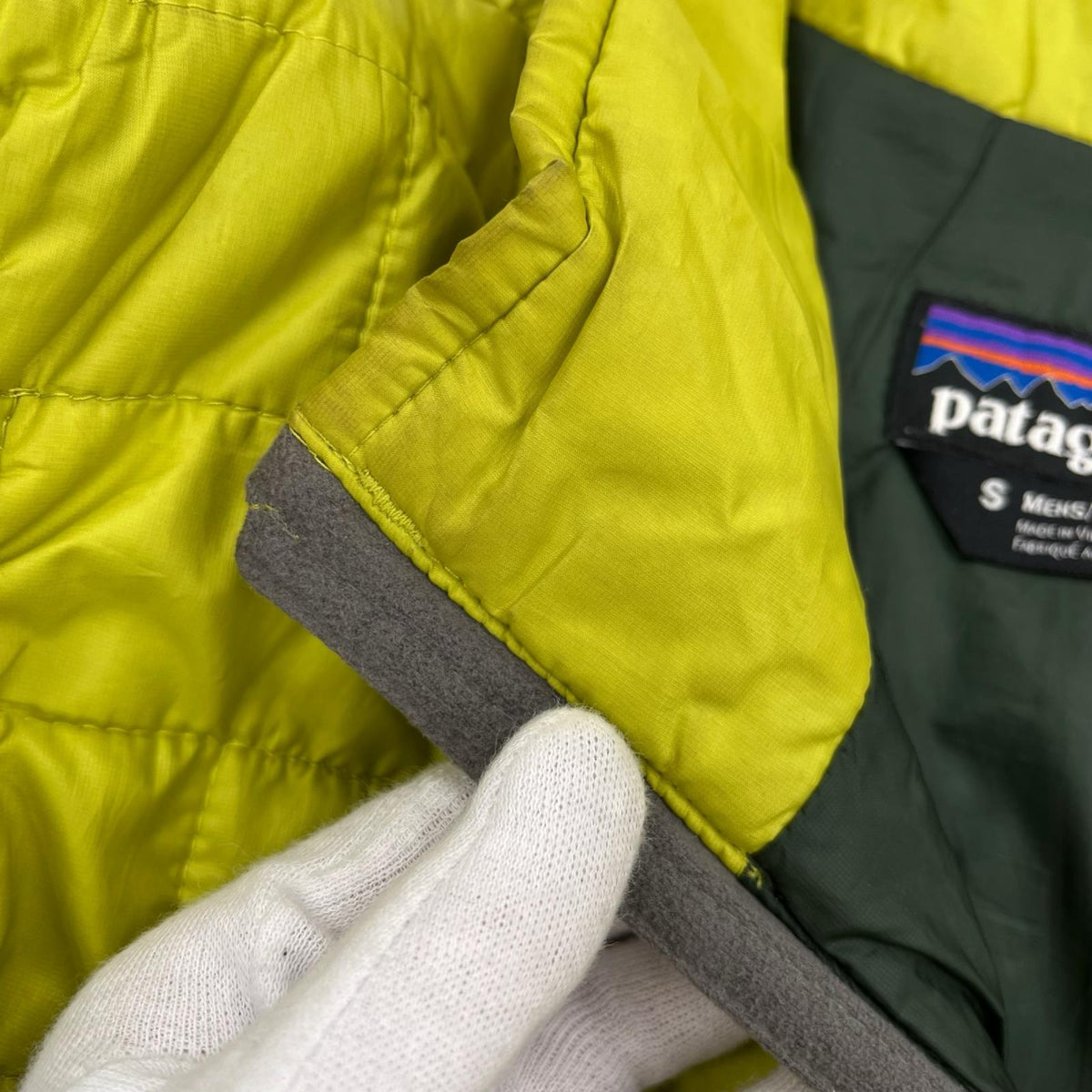 ダウンベスト nano puff down vest S GRN S