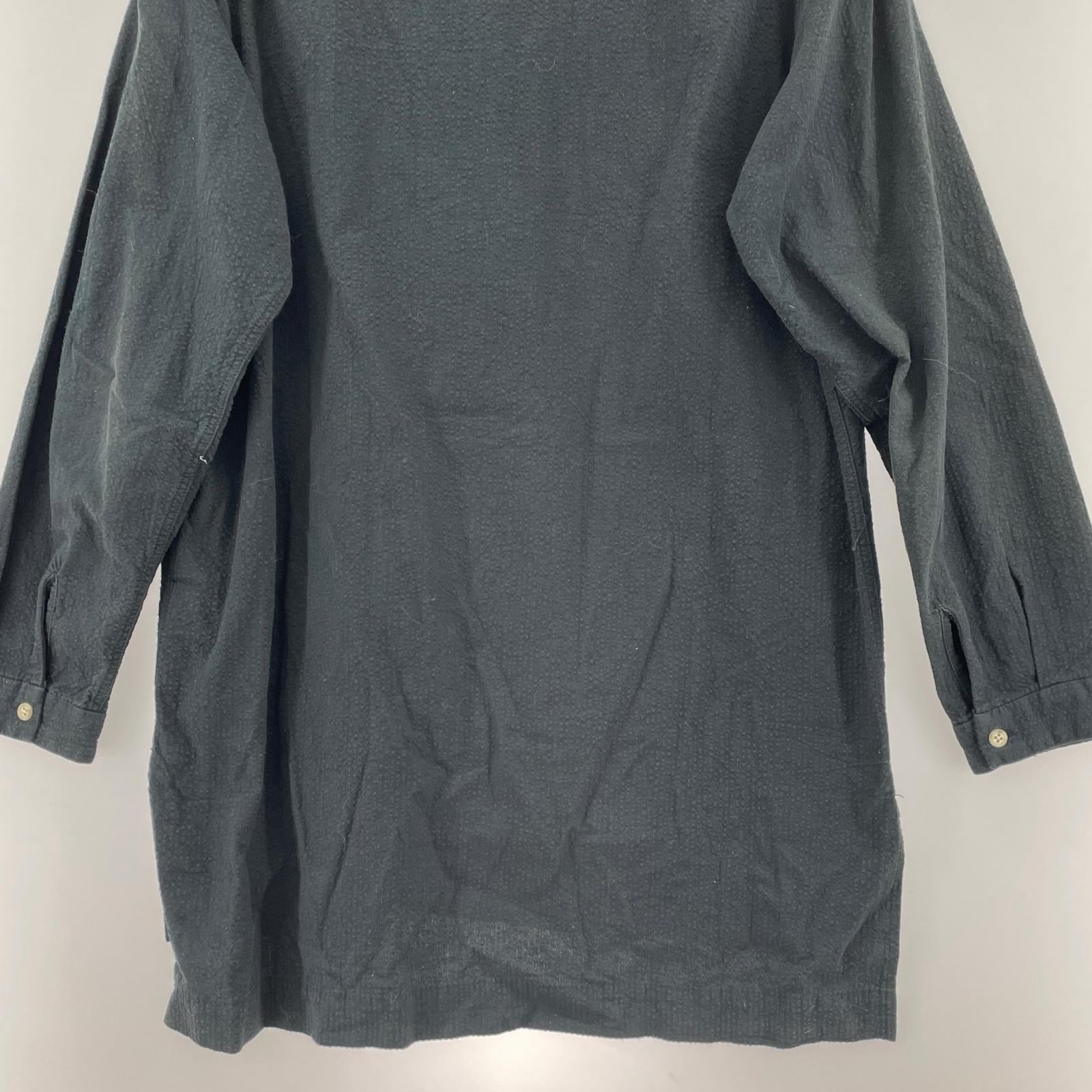 長袖シャツ Shijira Sleeping Shirt 黒 S S ブラック