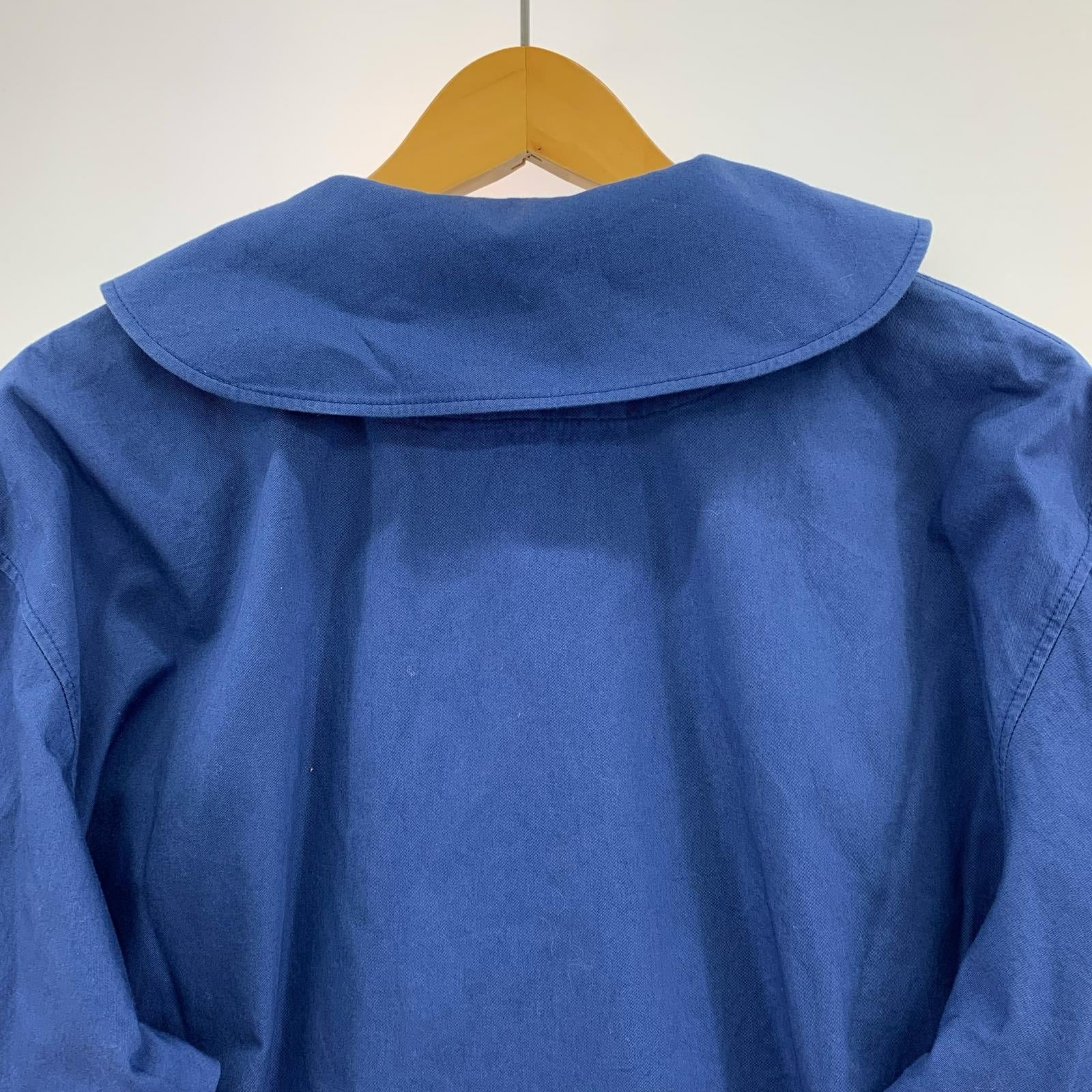 長袖シャツ リボン付き 青 ブルー