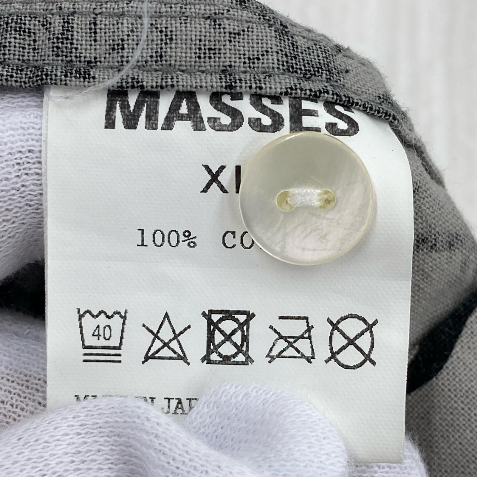 半袖シャツ masses トライバル グレー フリー グレー