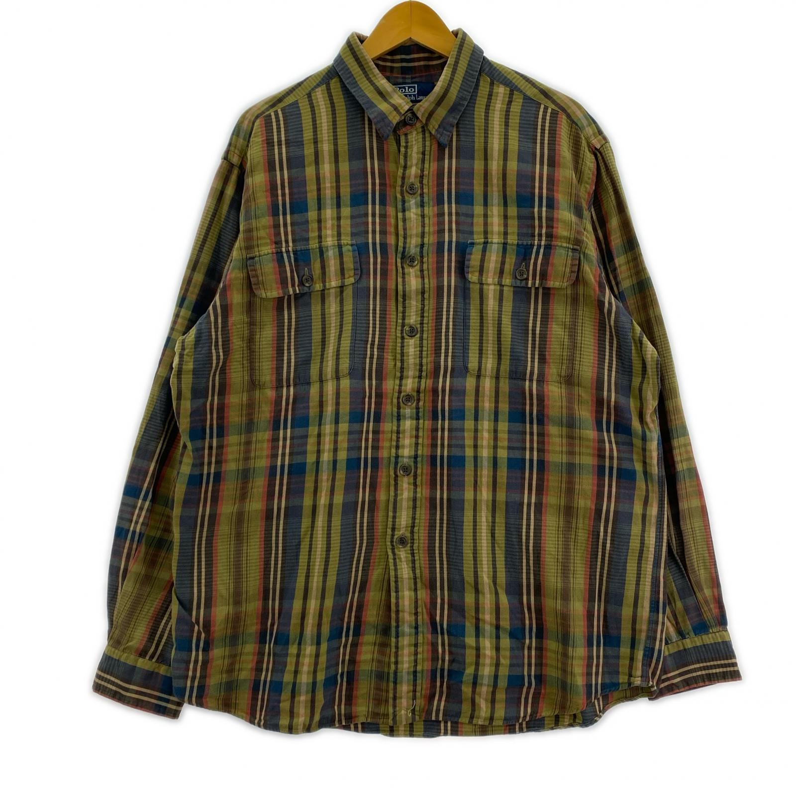 長袖シャツ WHITFIELD チェックシャツ L