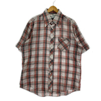 半袖シャツ KMART 70S- S/Sポリコットンチェック柄シャツ (L) L