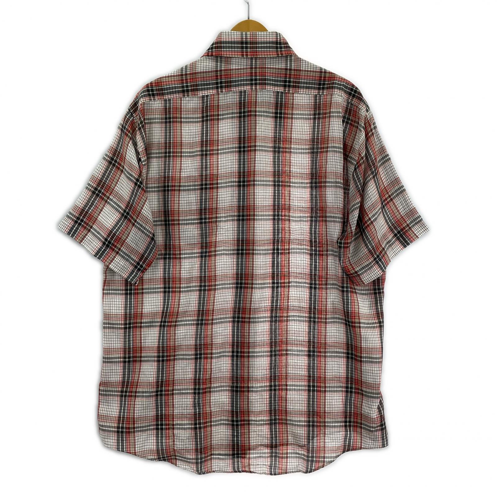 半袖シャツ KMART 70S- S/Sポリコットンチェック柄シャツ (L) L