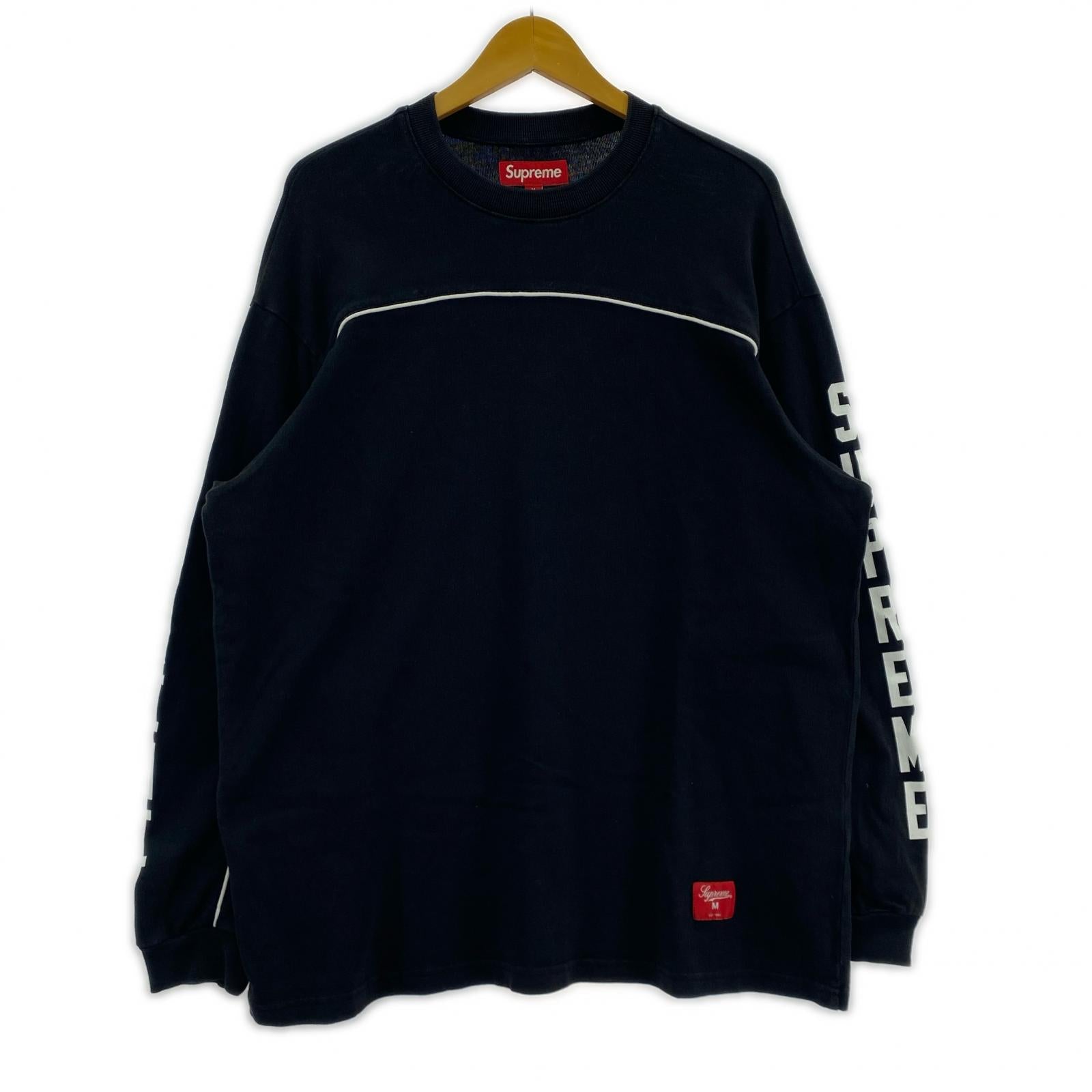 長袖Tシャツ Supreme Paneled Piping L/S Top BLK M M ブラック