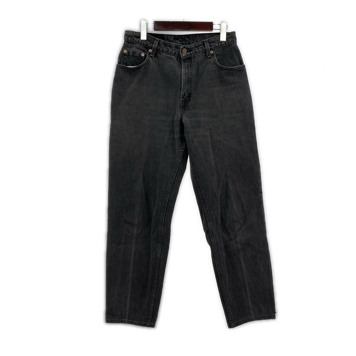 デニムパンツ 90s 550 後染め テーパードデニムパンツ ブラック