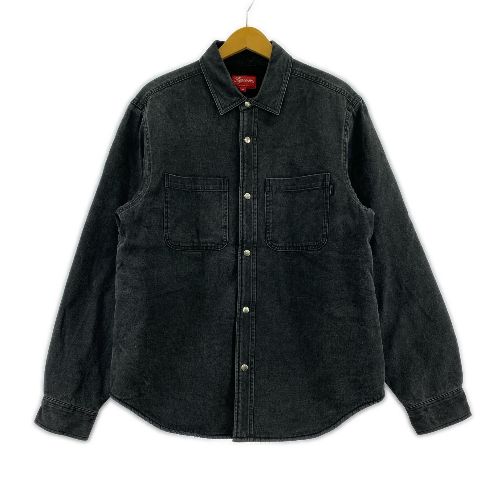 ジャケット Sherpa Lined Denim Shirt 黒(M) M ブラック