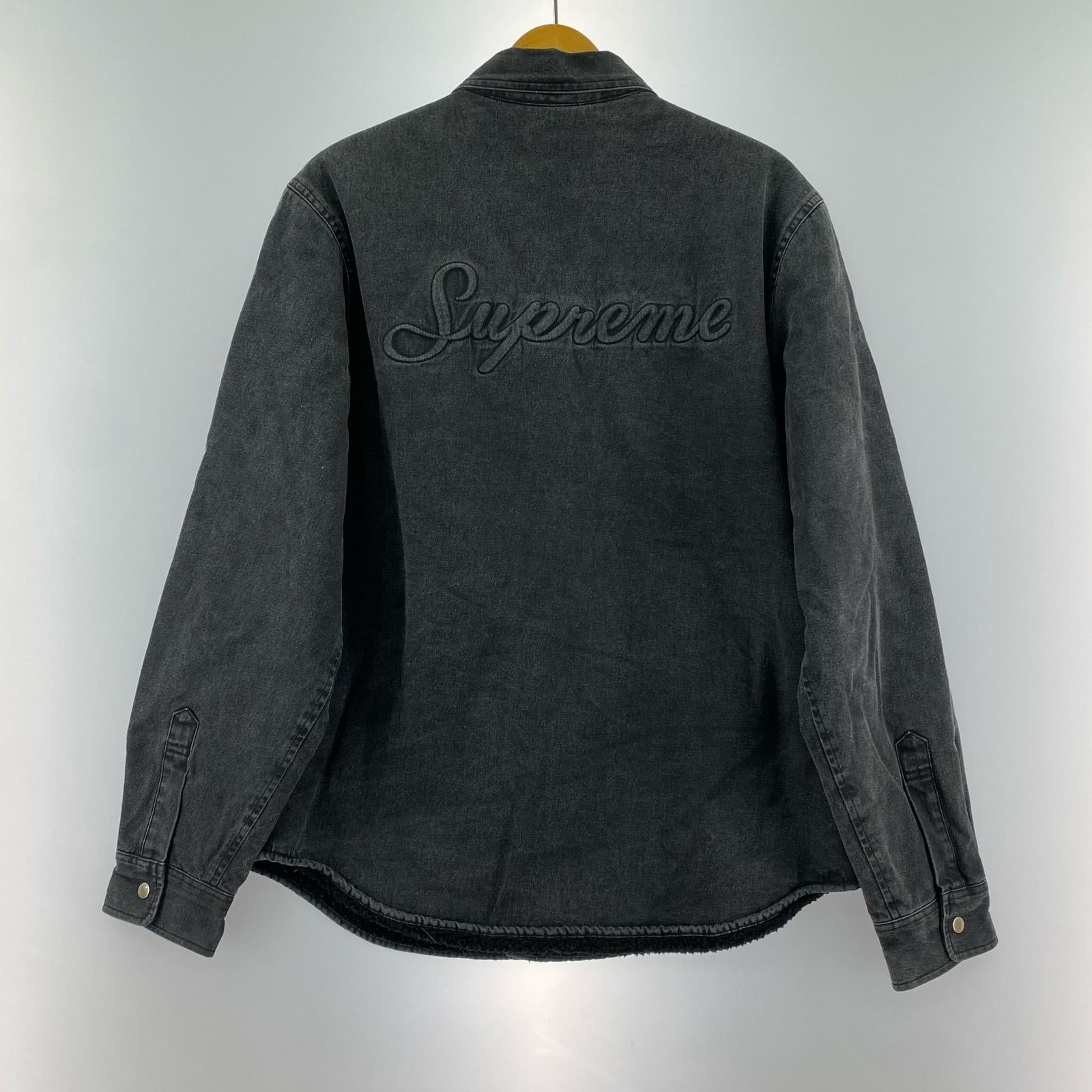 ジャケット Sherpa Lined Denim Shirt 黒(M) M ブラック