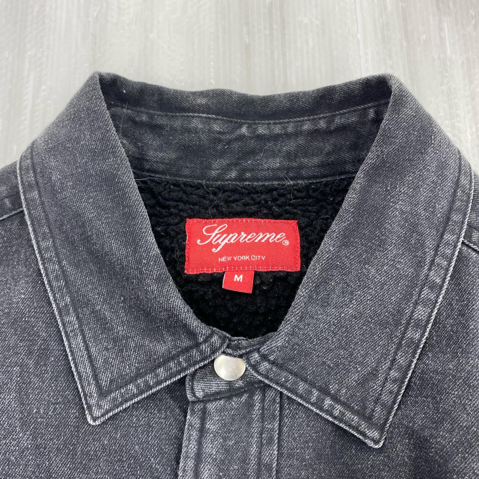 ジャケット Sherpa Lined Denim Shirt 黒(M) M ブラック