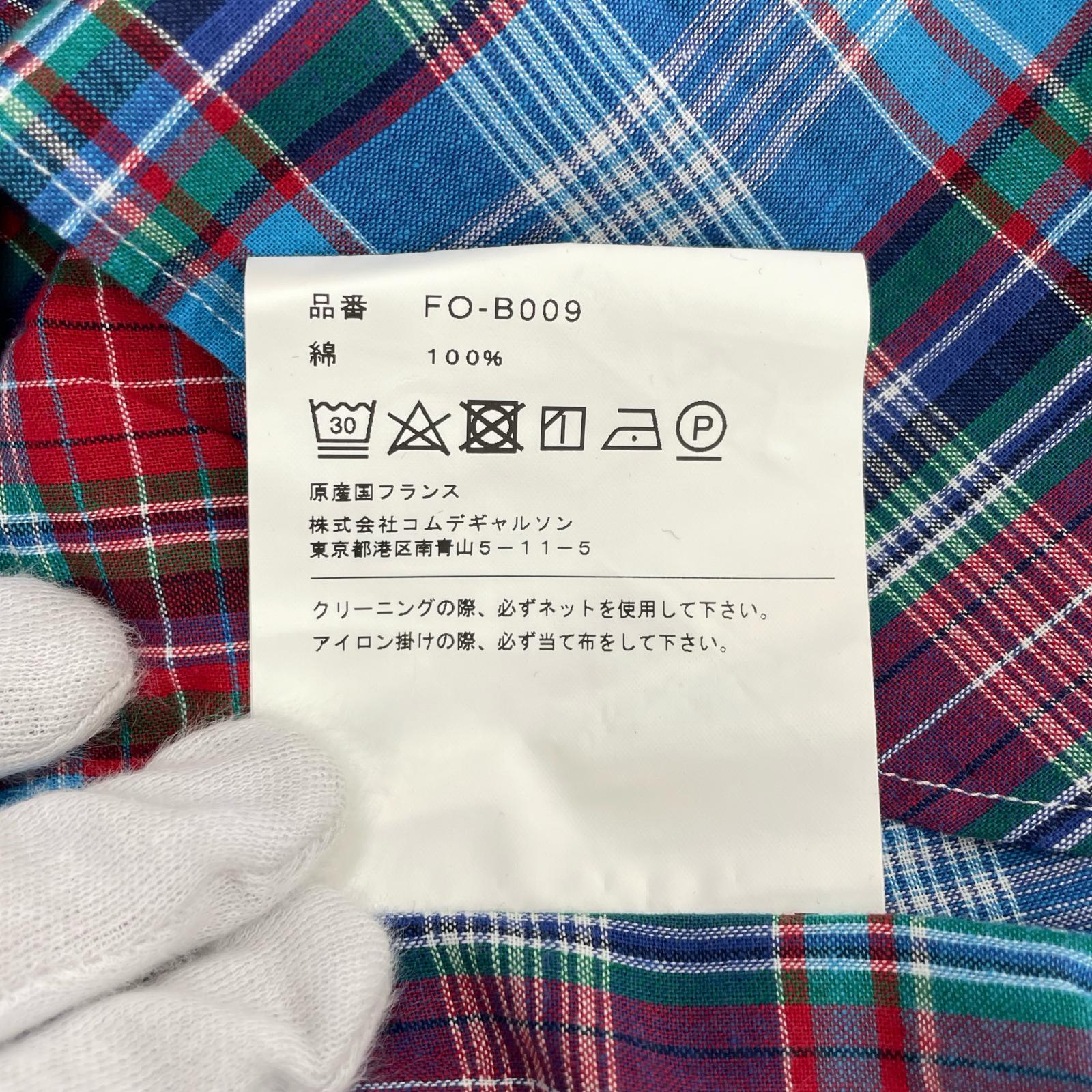長袖シャツ SHIRT チェック柄 S 青 S