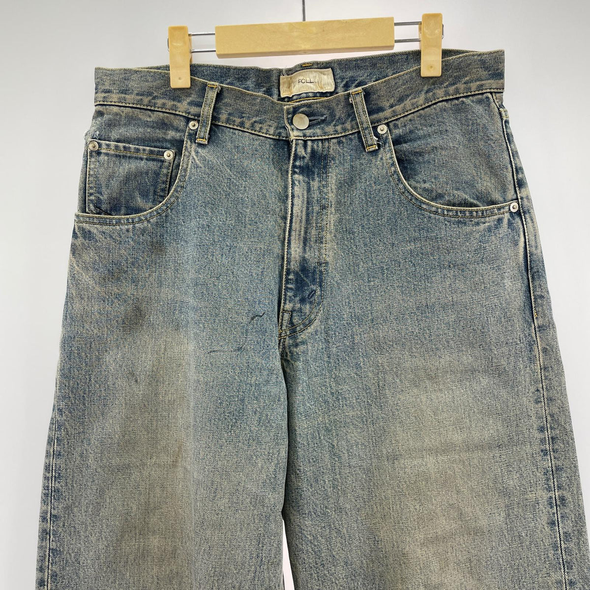 デニムパンツ FOLL metal overdye wardrobe jeans 5p W33 2 ブルー