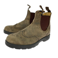 ブーツ Blundstone ウィングチップ、サイドゴア、UK6.5 ブラウン