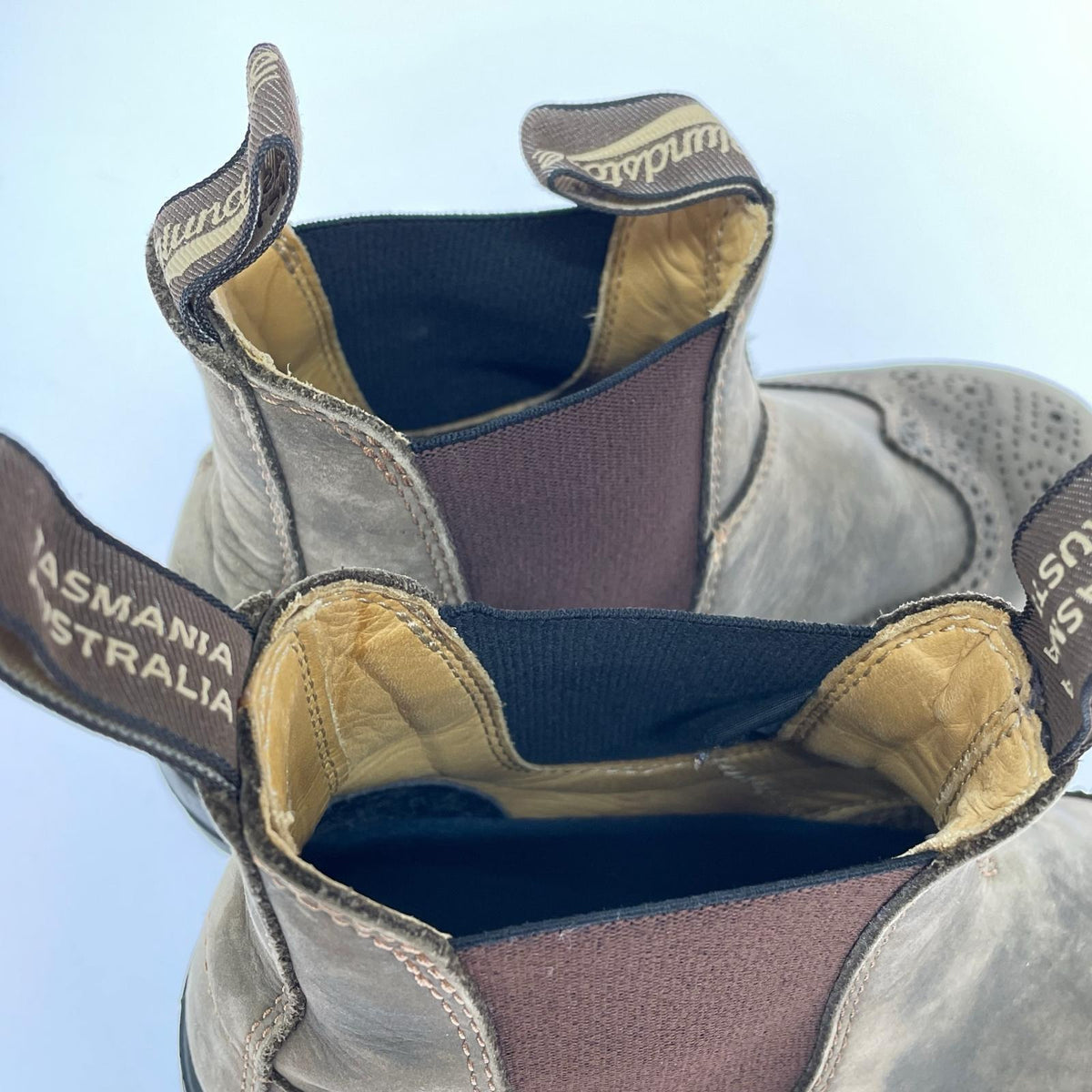 ブーツ Blundstone ウィングチップ、サイドゴア、UK6.5 ブラウン