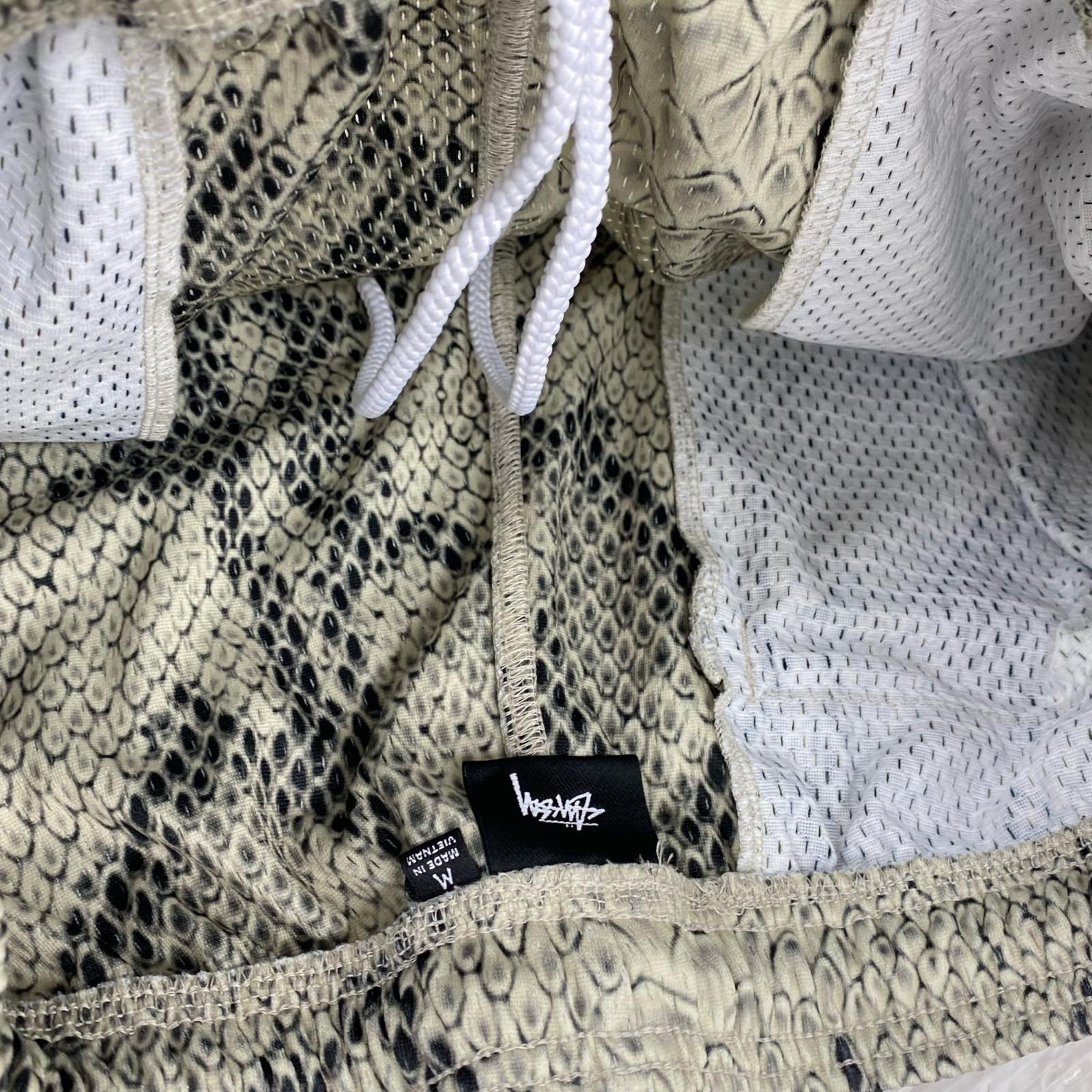 ショートパンツ メッシュショートスネークスキン M