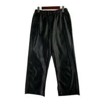 パンツ エコレザークロップドパンツ (38) S52KA0333 ブラック
