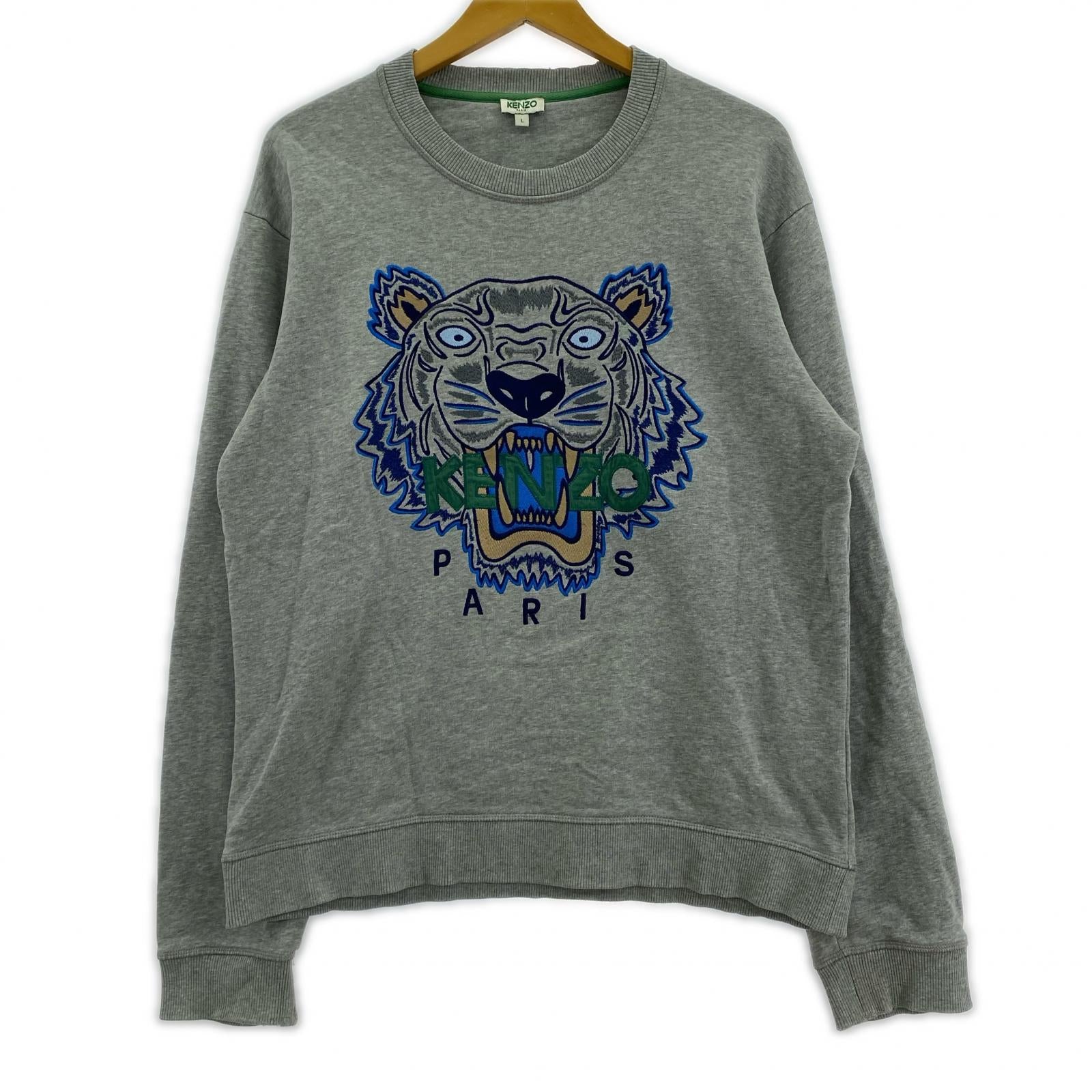 スウェット CLASSIC TIGER EMB SWEATSHIRT L グレー L グレー