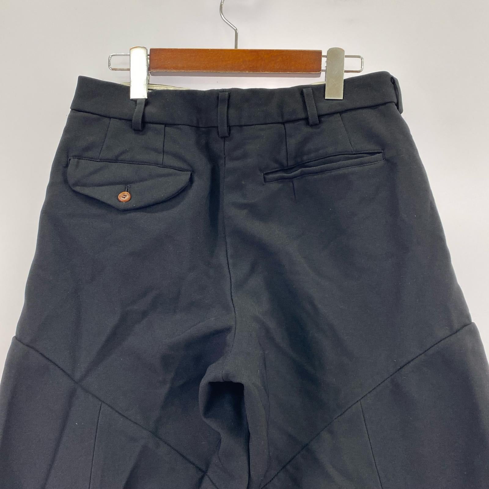 パンツ COMME des GARCONS 製品染 縮絨 ポリスラックス s ブラック S ブラック
