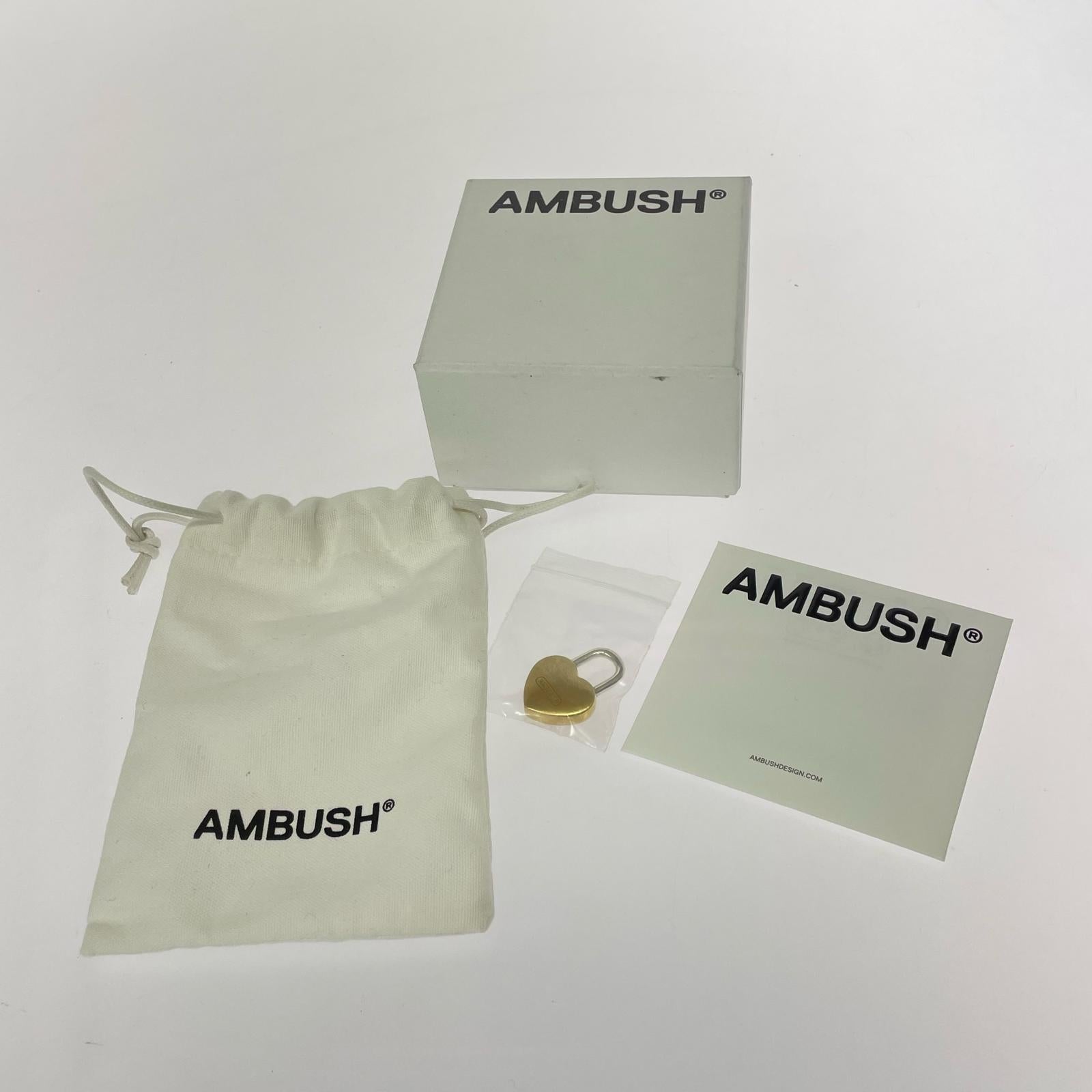 ブレスレット AMBUSH SMALL HEART PADLOCK CHAINBRACELET シルバー