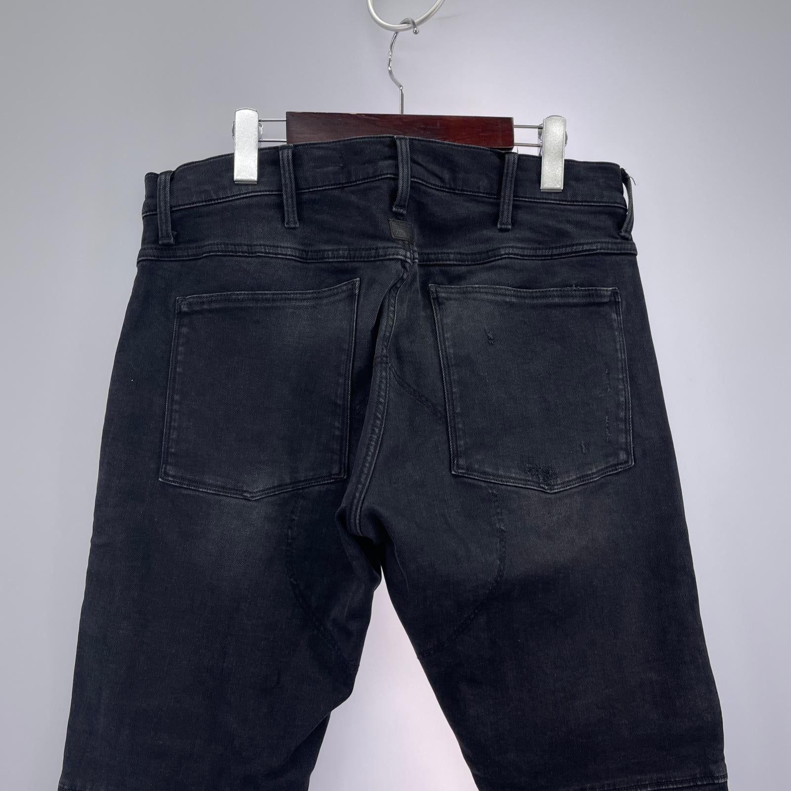 デニムパンツ 5620 3D ZIP KNEE SKINNY 黒 (34) 34 ブラック