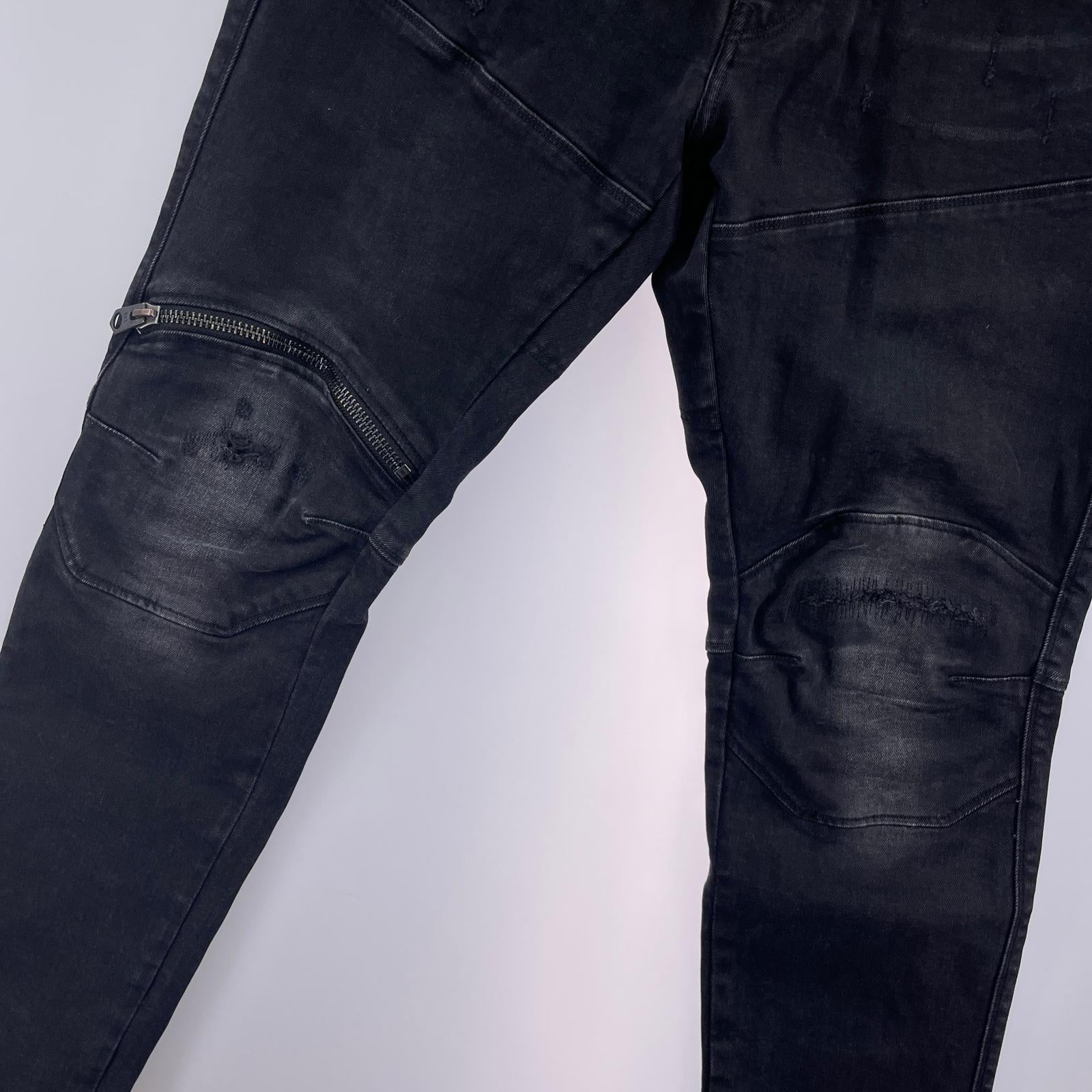 デニムパンツ 5620 3D ZIP KNEE SKINNY 黒 (34) 34 ブラック