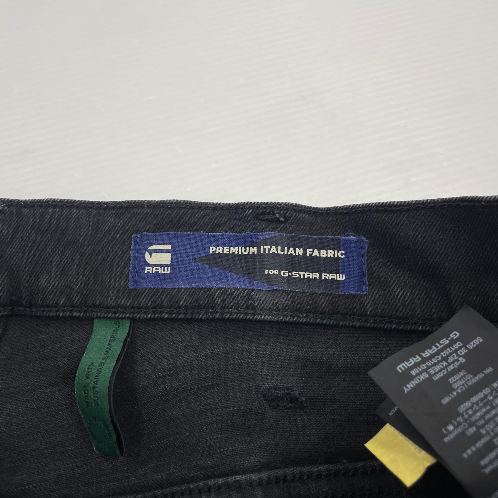 デニムパンツ 5620 3D ZIP KNEE SKINNY 黒 (34) 34 ブラック