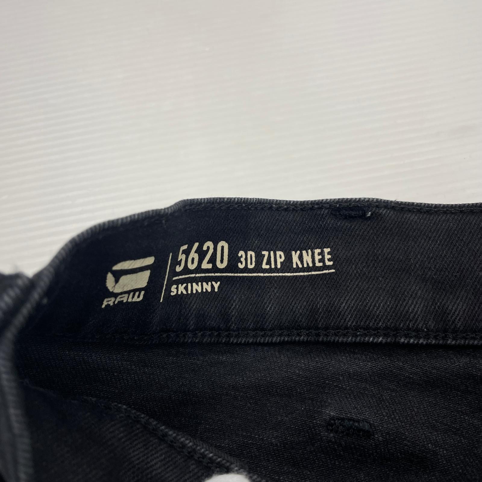 デニムパンツ 5620 3D ZIP KNEE SKINNY 黒 (34) 34 ブラック